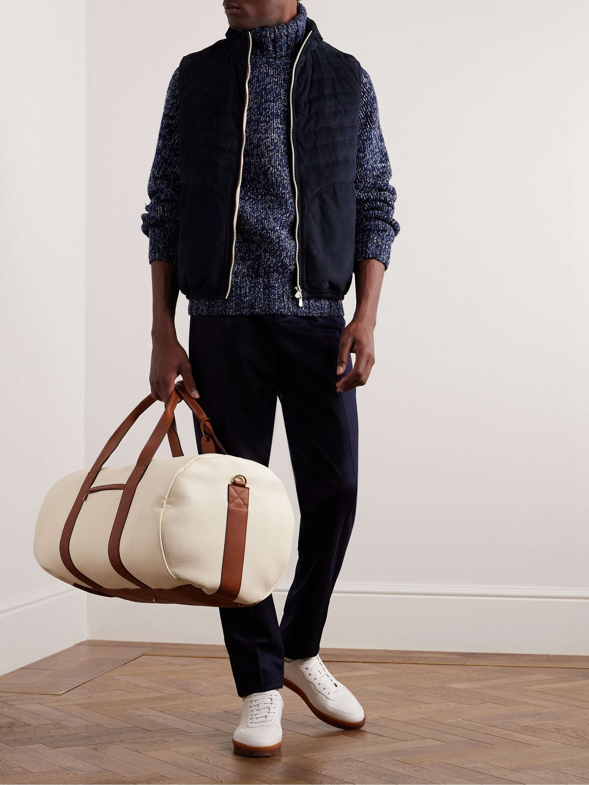 BRUNELLO CUCINELLI Virgin Wool, Cashmere and Silk-Blend Rollneck Sweater