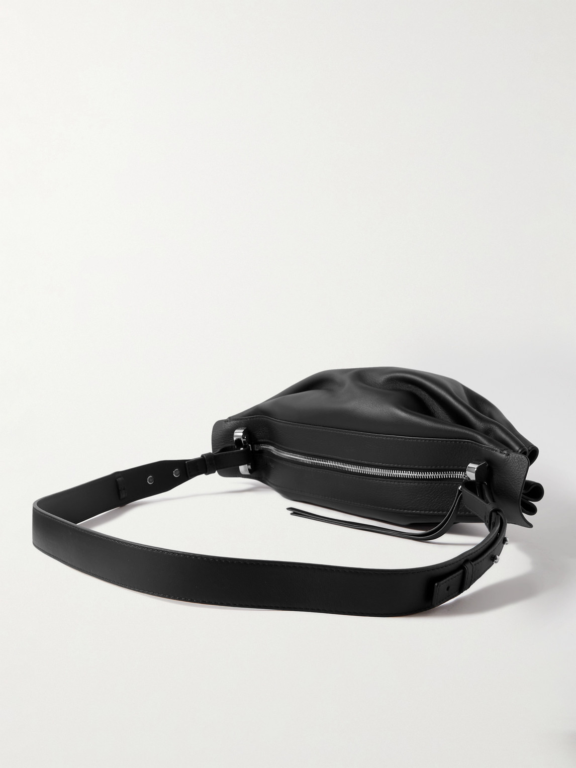 Shop Bonastre Ring Leather Messenger Bag In Black