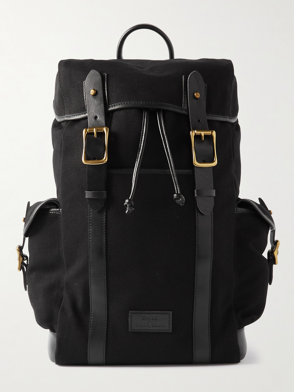 Leather backpack ralph lauren hotsell