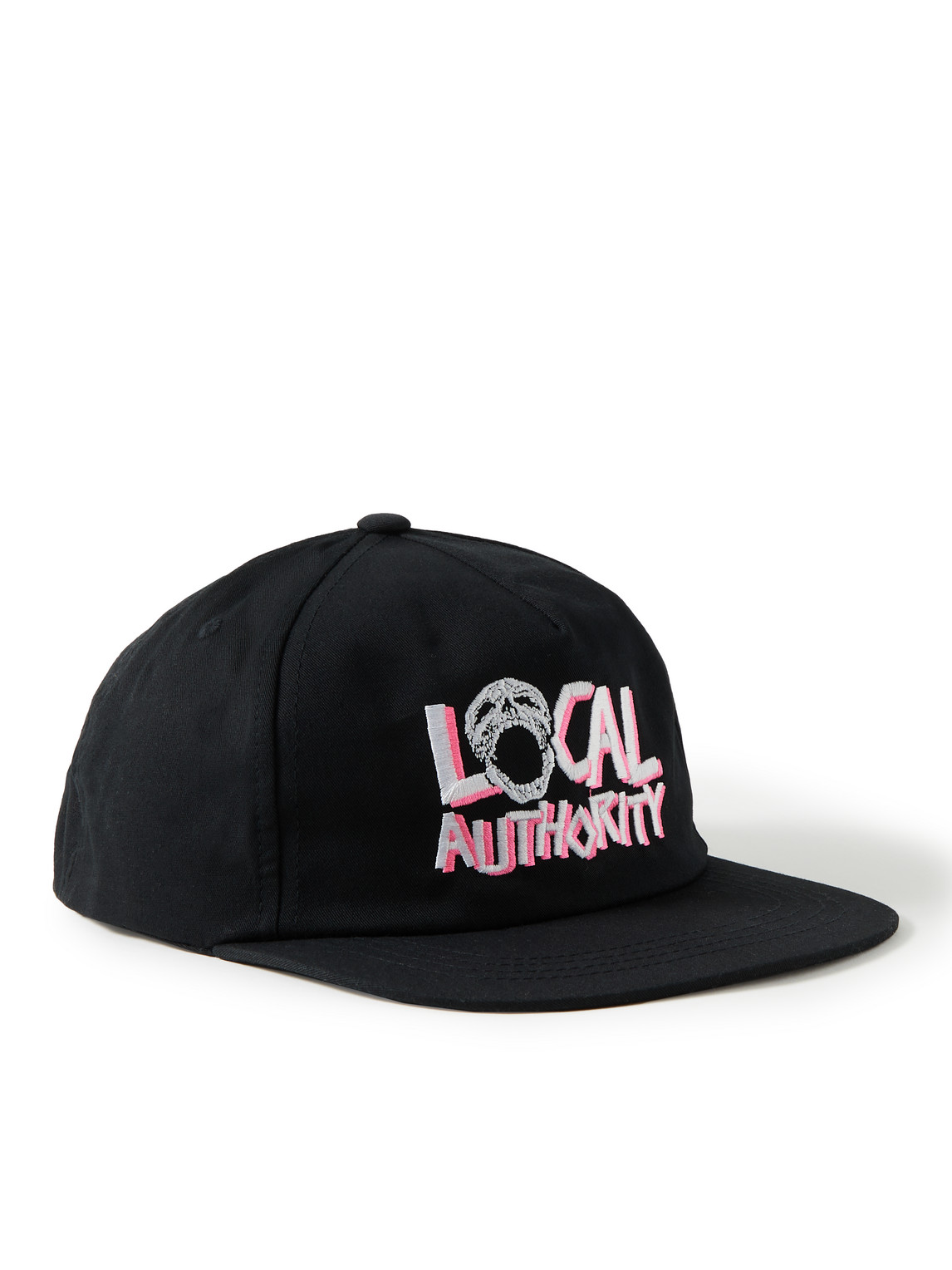 LOCAL AUTHORITY SKULL TOUR LOGO-EMBROIDERED COTTON-BLEND TWILL BASEBALL CAP