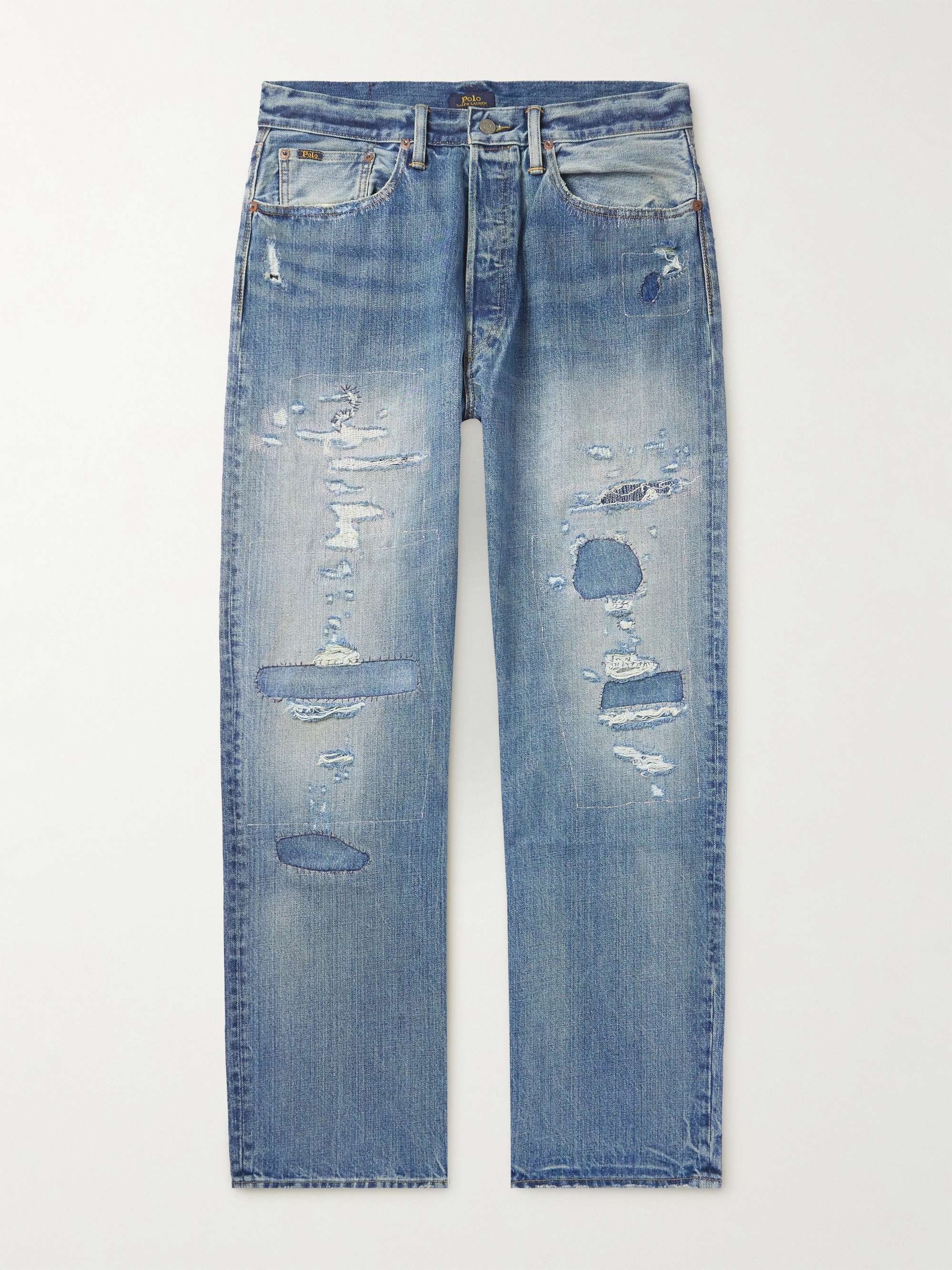 POLO RALPH LAUREN Straight-Leg Distressed Jeans for Men