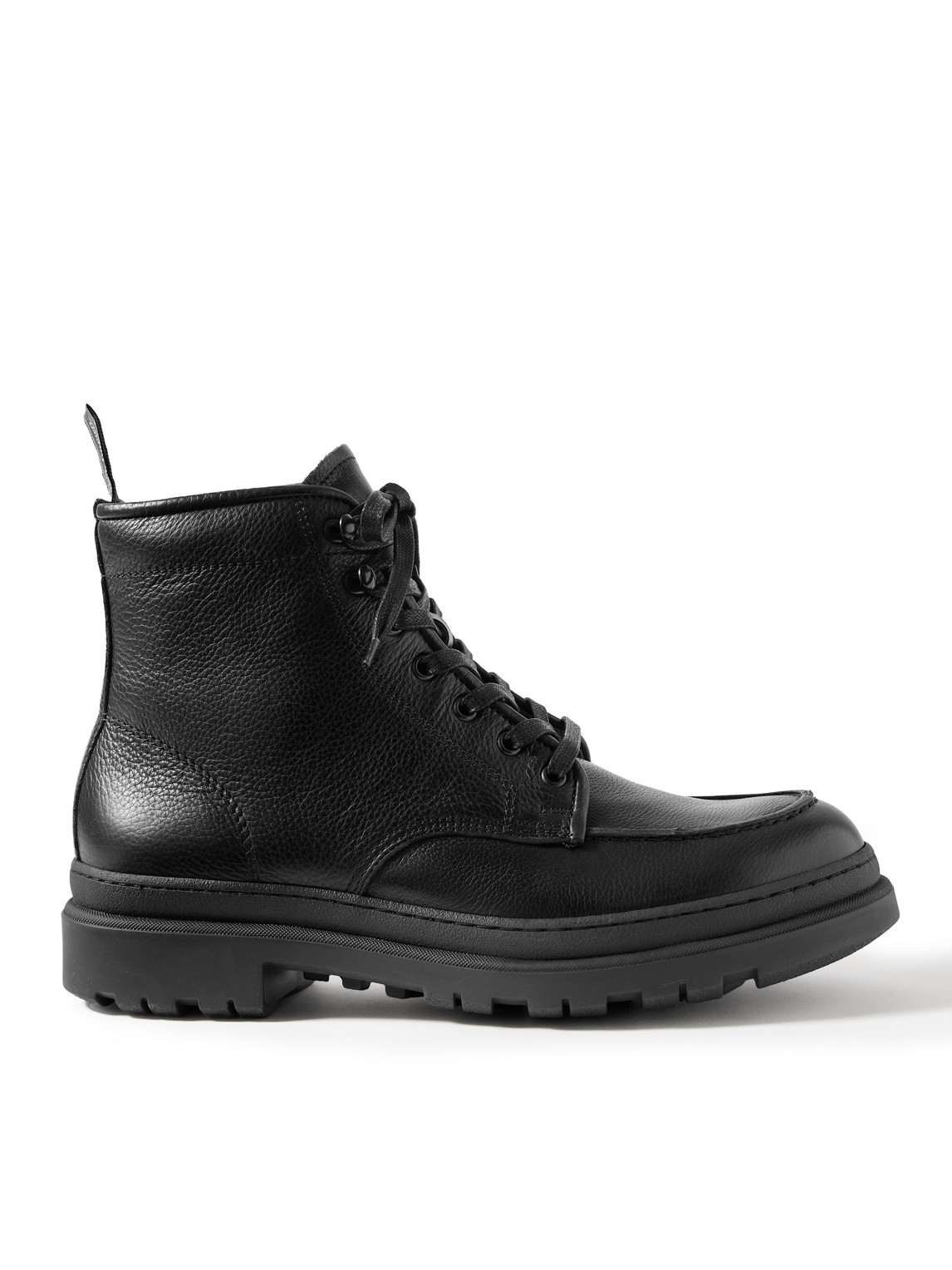 Polo Ralph Lauren Lace-up Leather Boots In Black