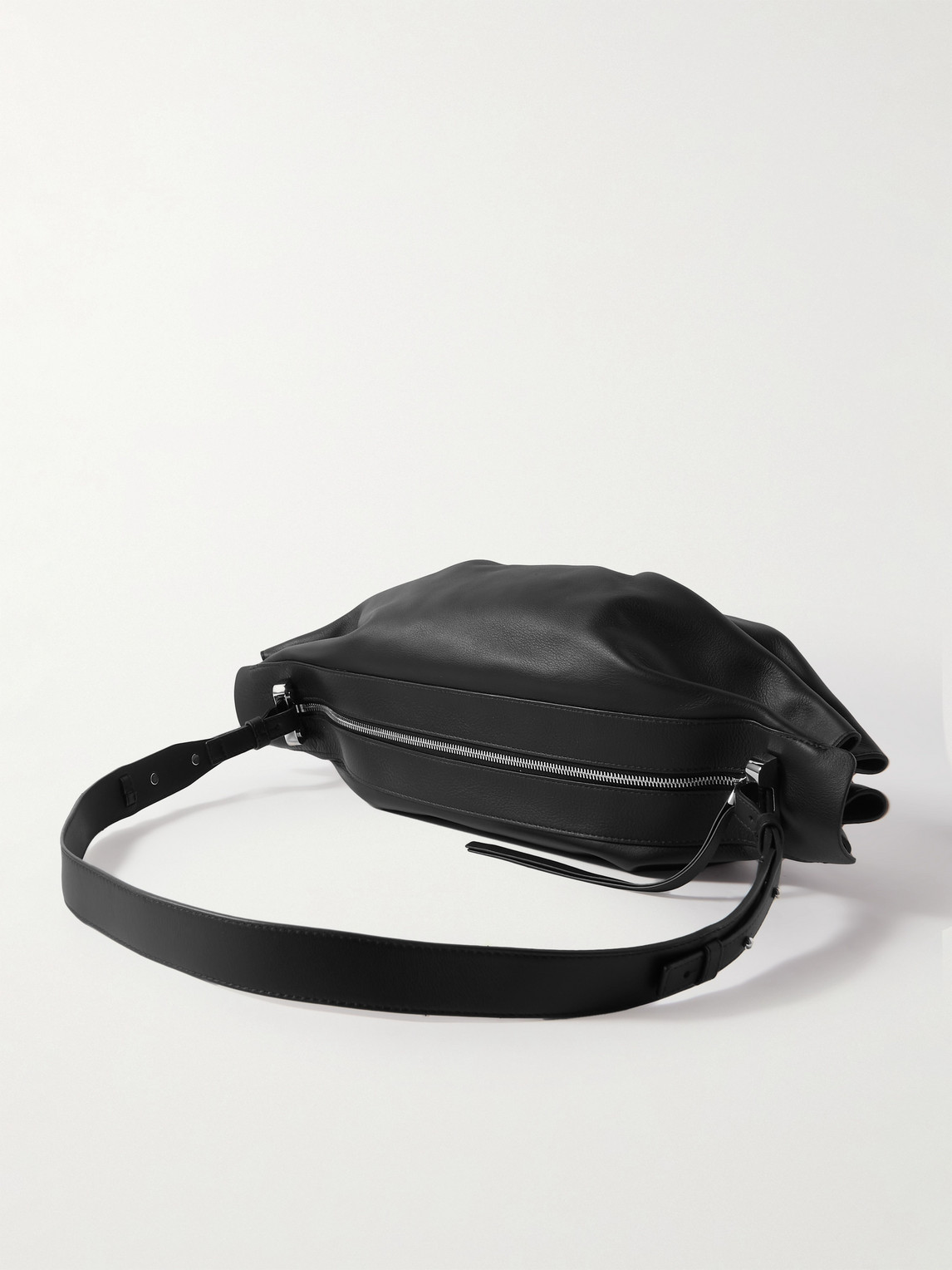 Shop Bonastre Large Ring Leather Messenger Bag In Black