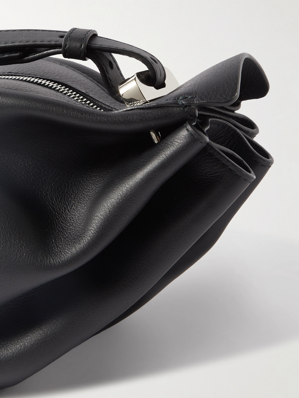 Shop Bonastre Large Ring Leather Messenger Bag In Black