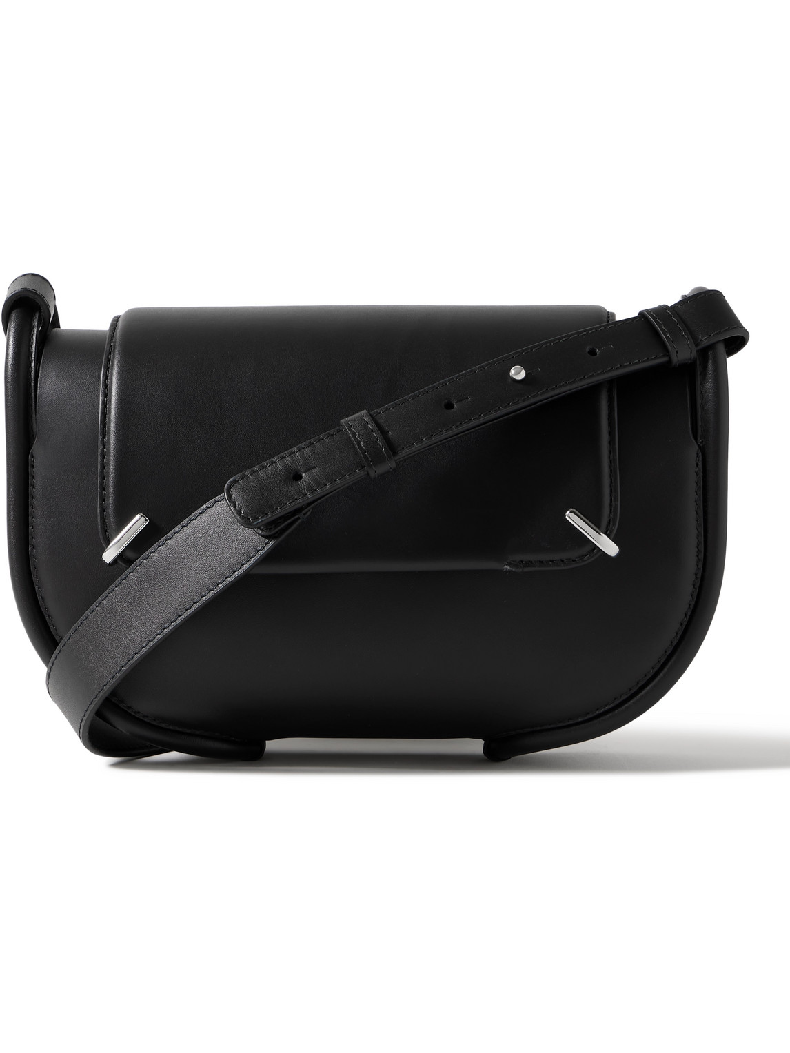 Bonastre Lovni Leather Messenger Bag In Black
