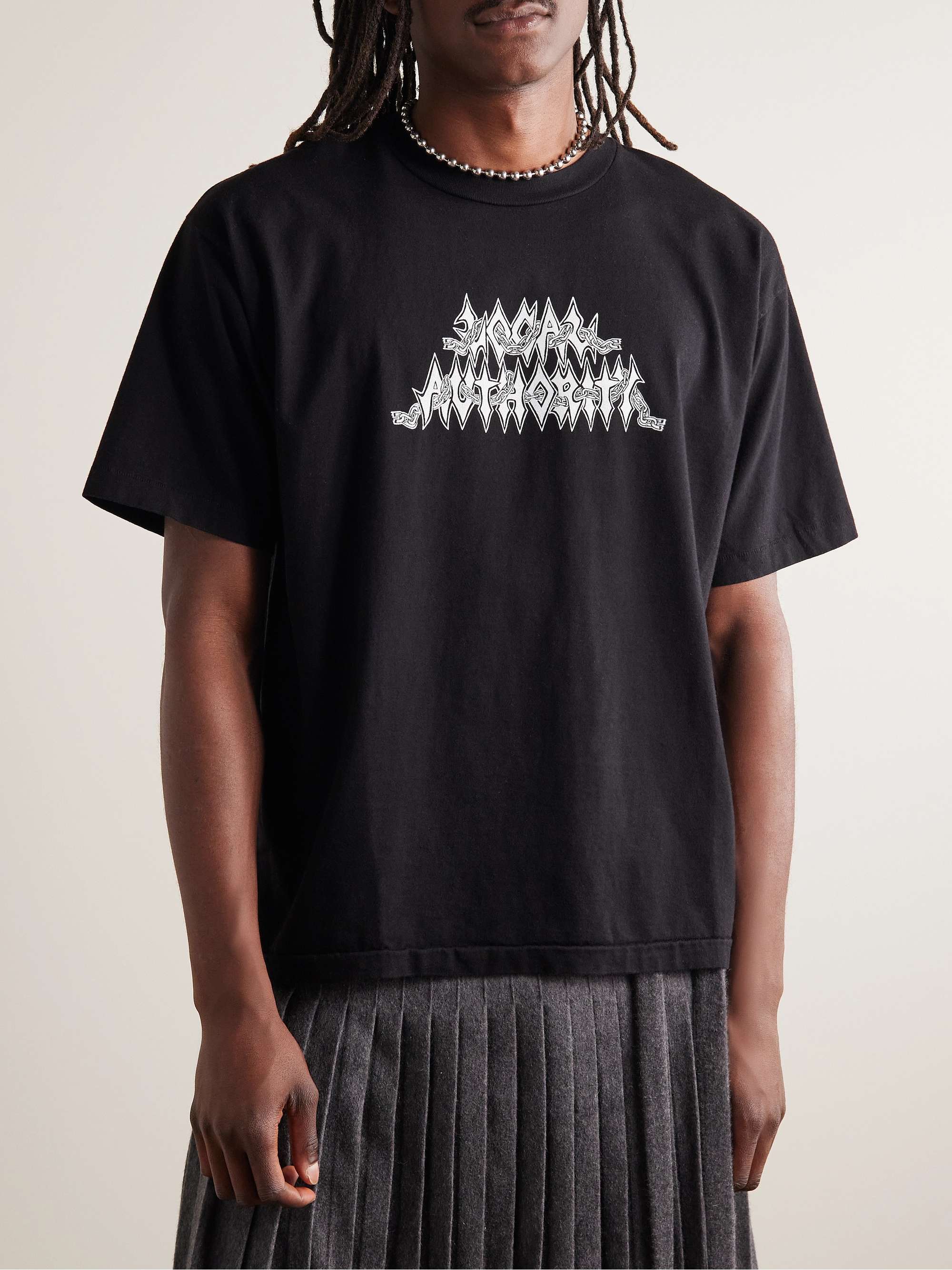 LOCAL AUTHORITY LA Appliquéd Printed Cotton-Jersey T-Shirt