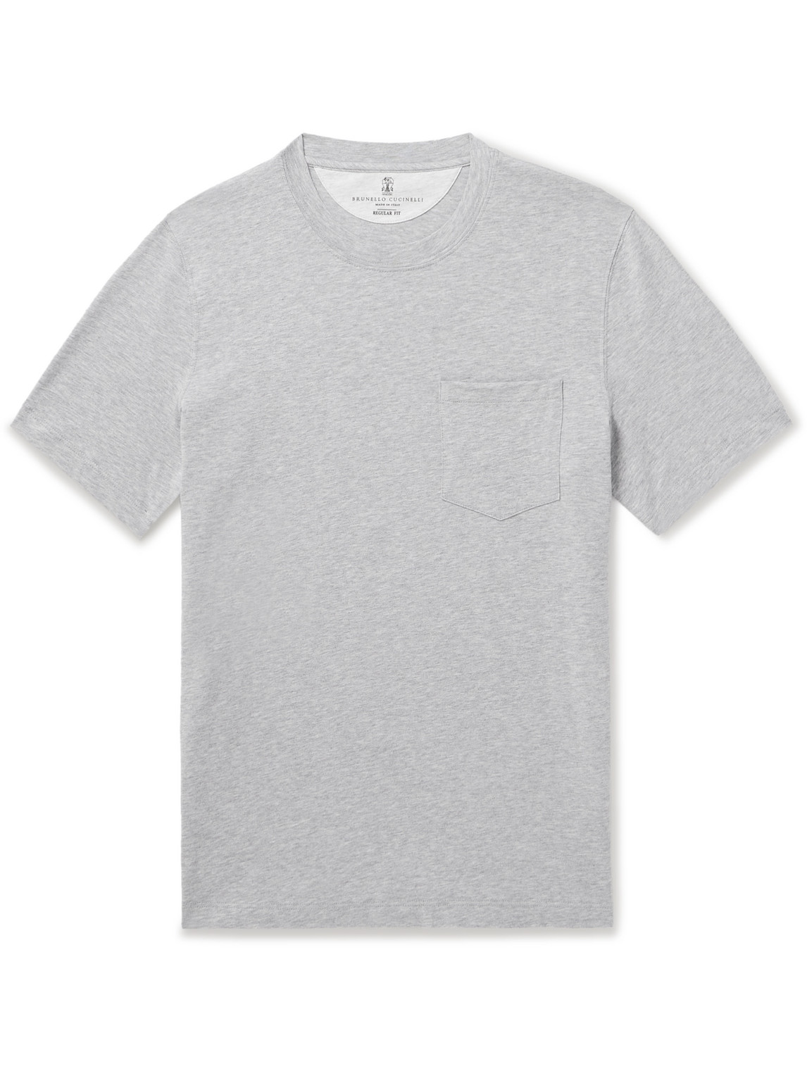 Brunello Cucinelli Cotton-jersey T-shirt In Gris