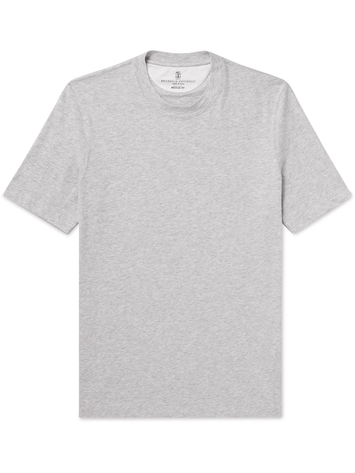 Brunello Cucinelli Cotton-jersey T-shirt In Gray