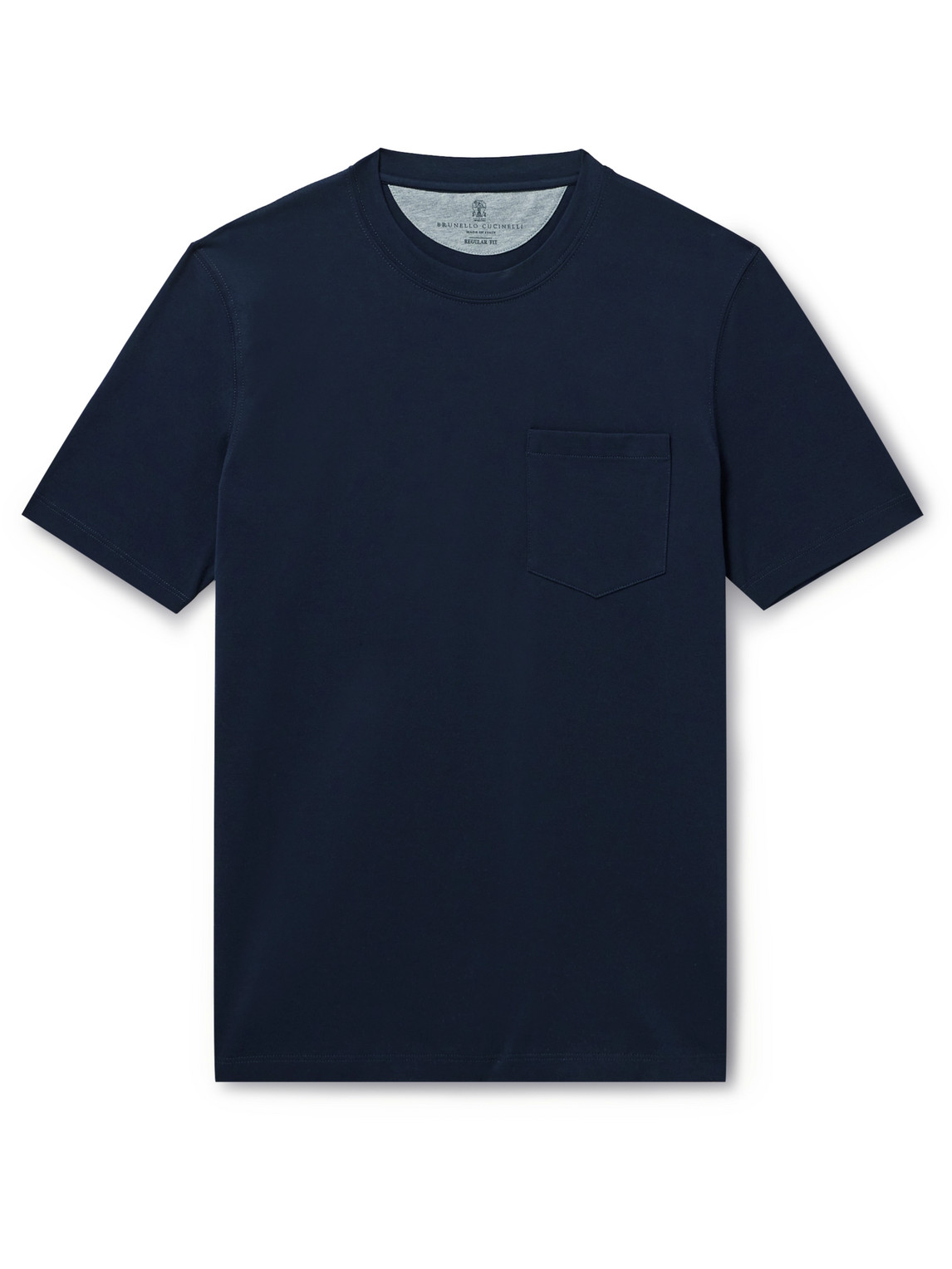 Brunello Cucinelli Cotton-jersey T-shirt In Blue