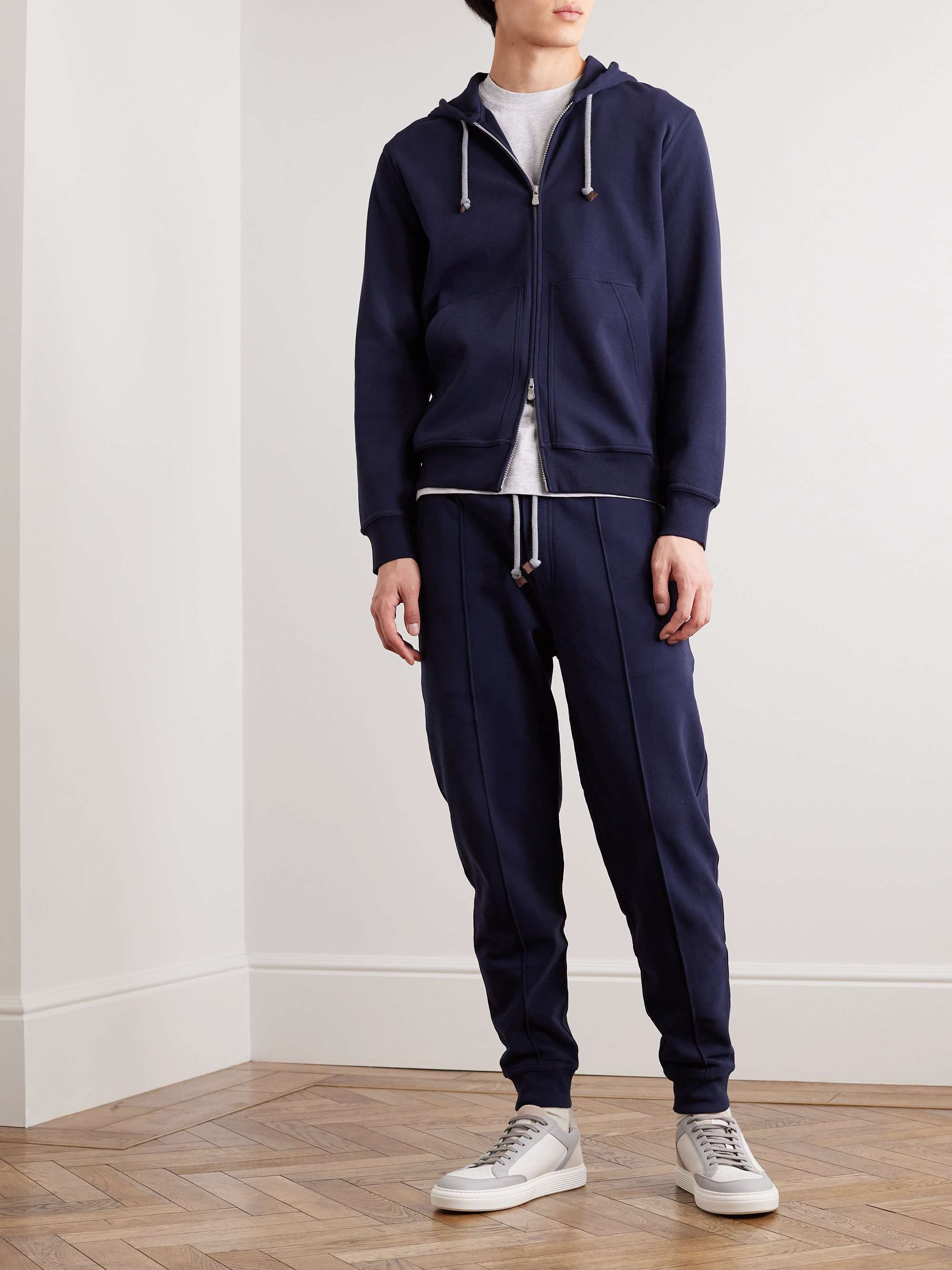 BRUNELLO CUCINELLI Cotton-Blend Jersey Zip-Up Hoodie for Men | MR PORTER