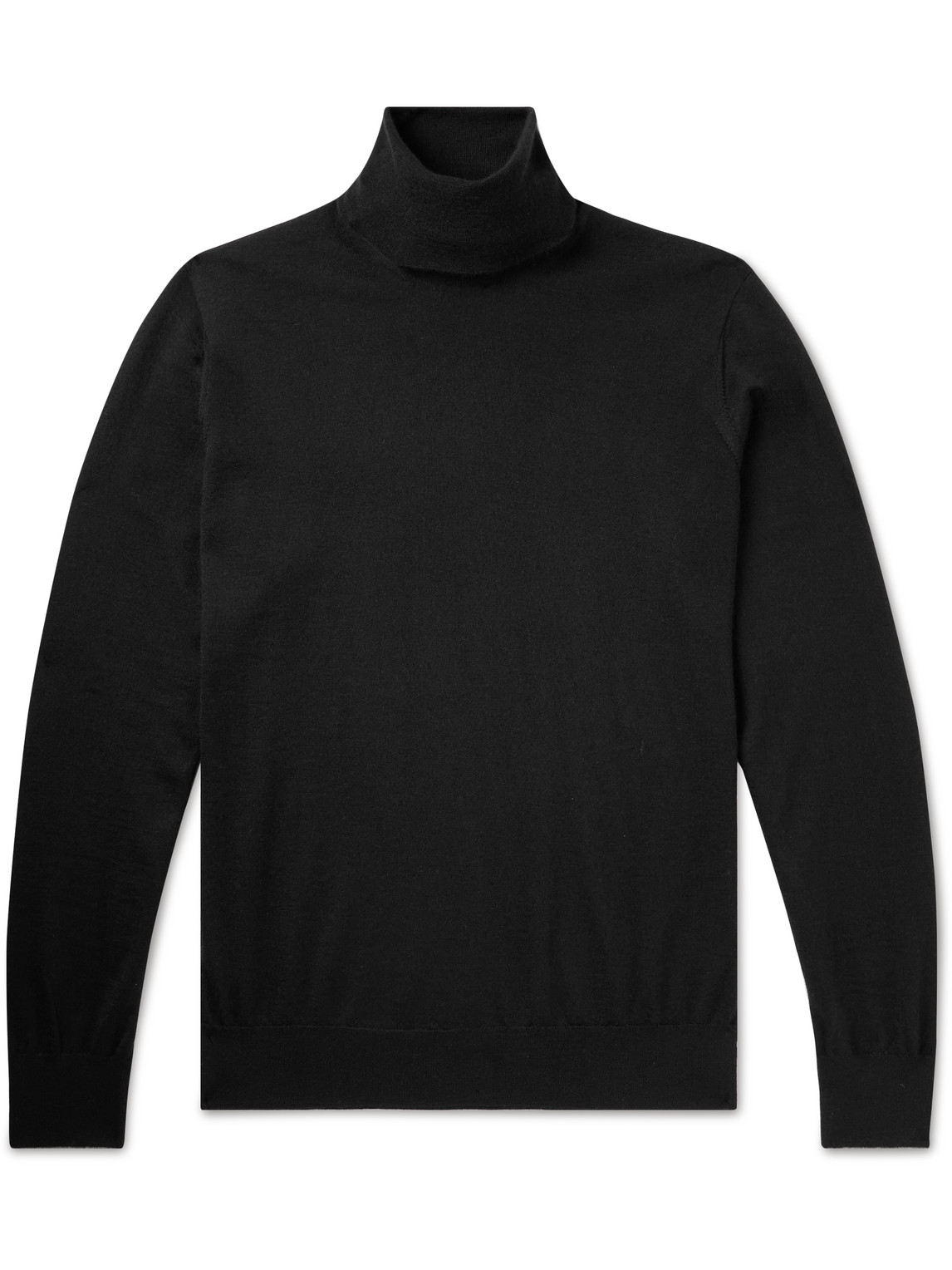 Brunello Cucinelli Cashmere And Silk-blend Rollneck Sweater In Black