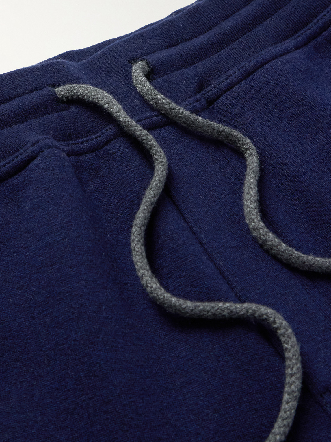 Shop Brunello Cucinelli Tapered Cashmere-blend Sweatpants In Blue