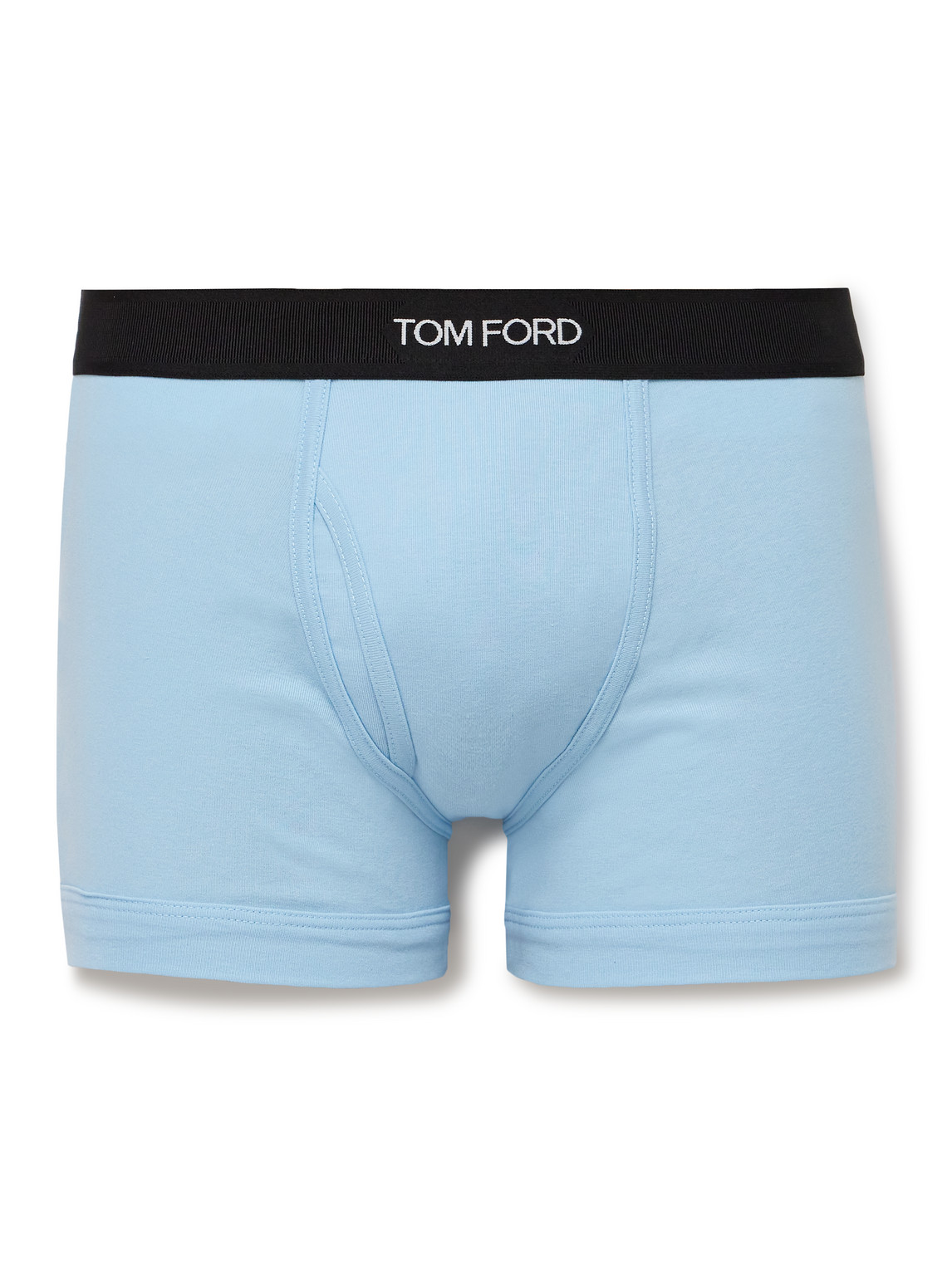 Tom Ford Cotton Stretch Jersey Boxer Briefs In Blue