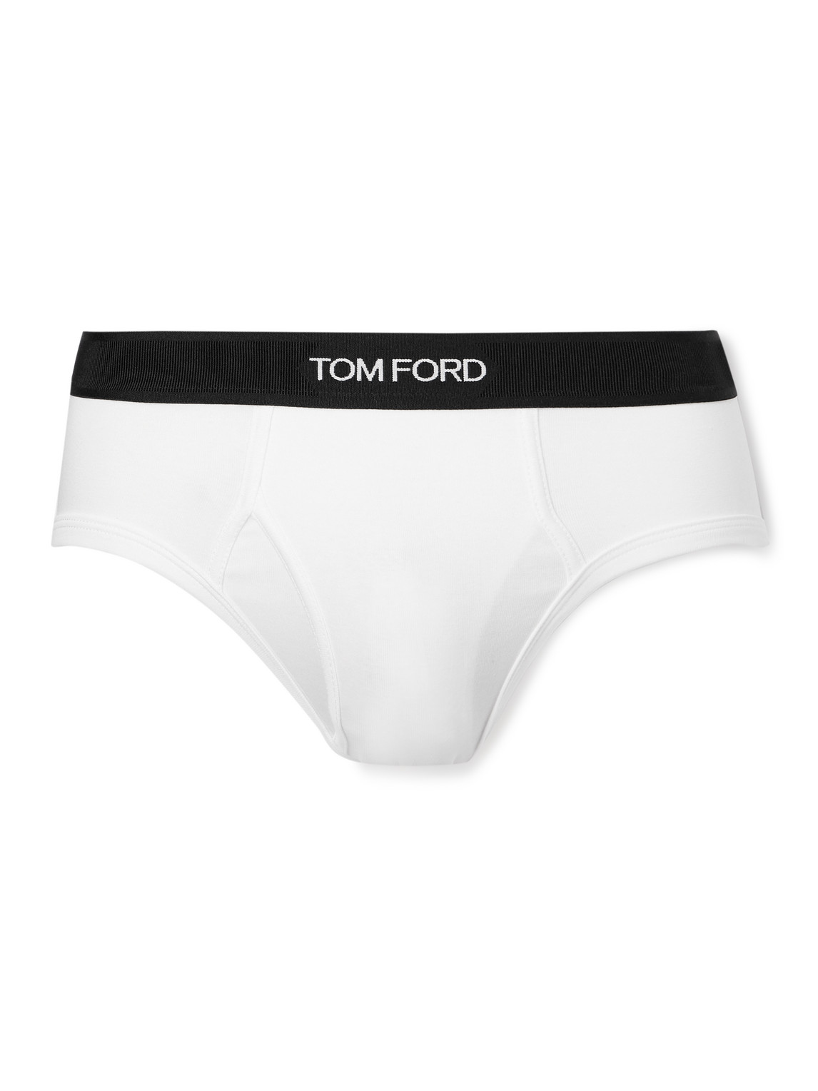 Tom Ford Stretch-cotton And Modal-blend Briefs In White