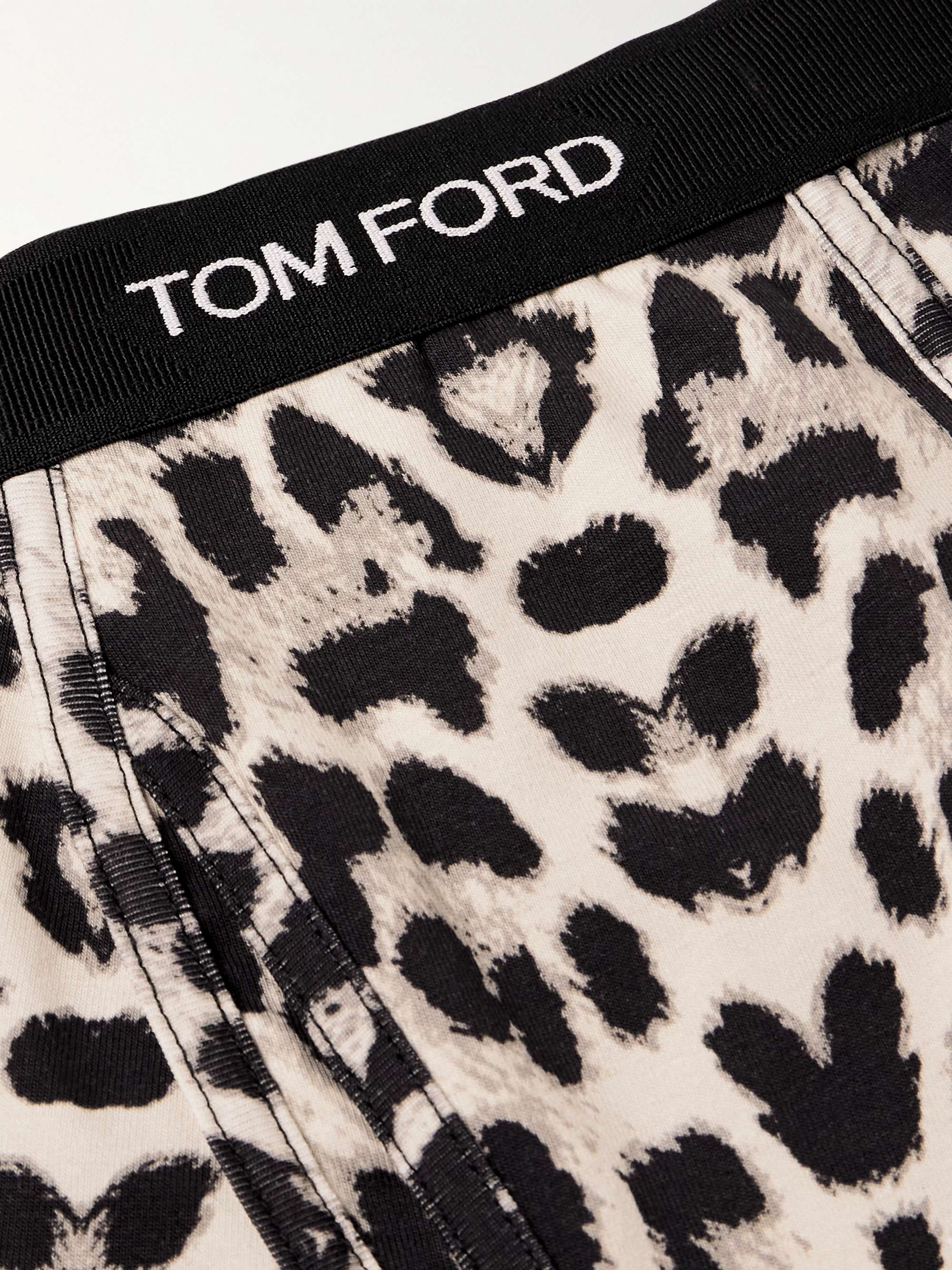 TOM FORD Leopard-Print Stretch-Cotton Boxer Briefs for Men | MR PORTER