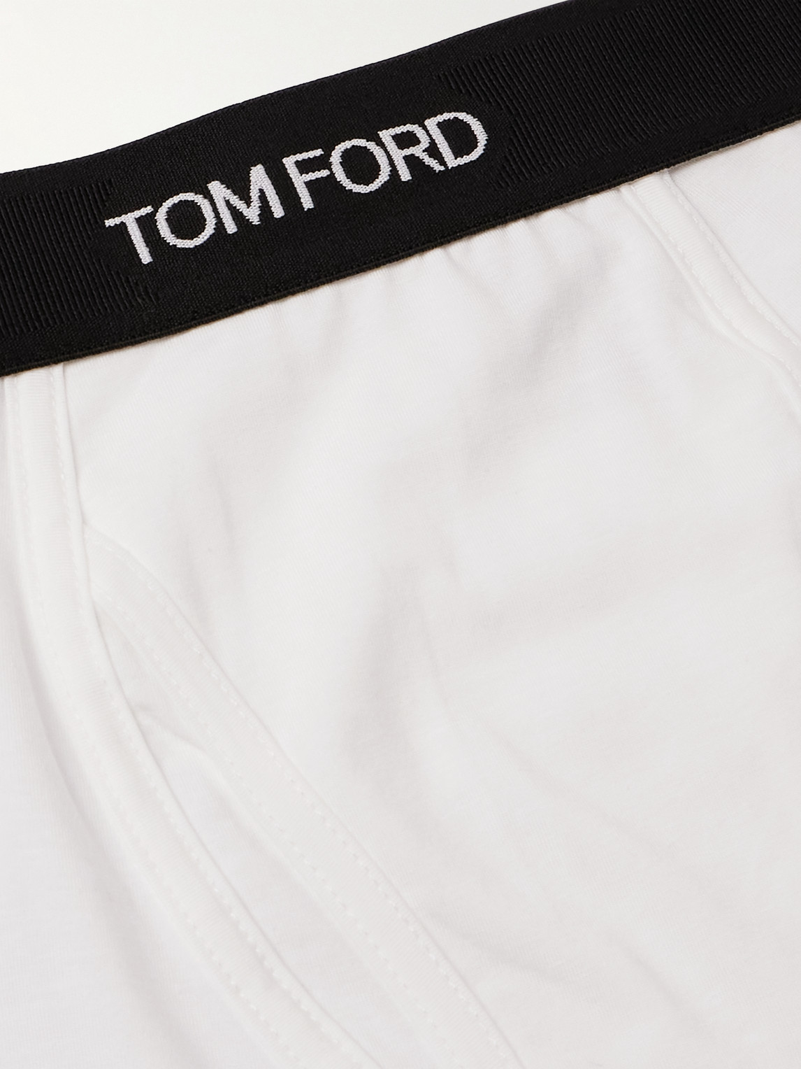 Tom Ford White Cotton Boxer With Logo