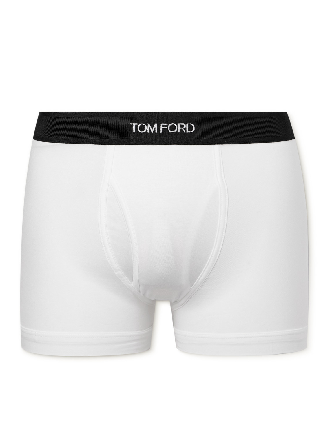 Tom Ford White Cotton Boxer With Logo