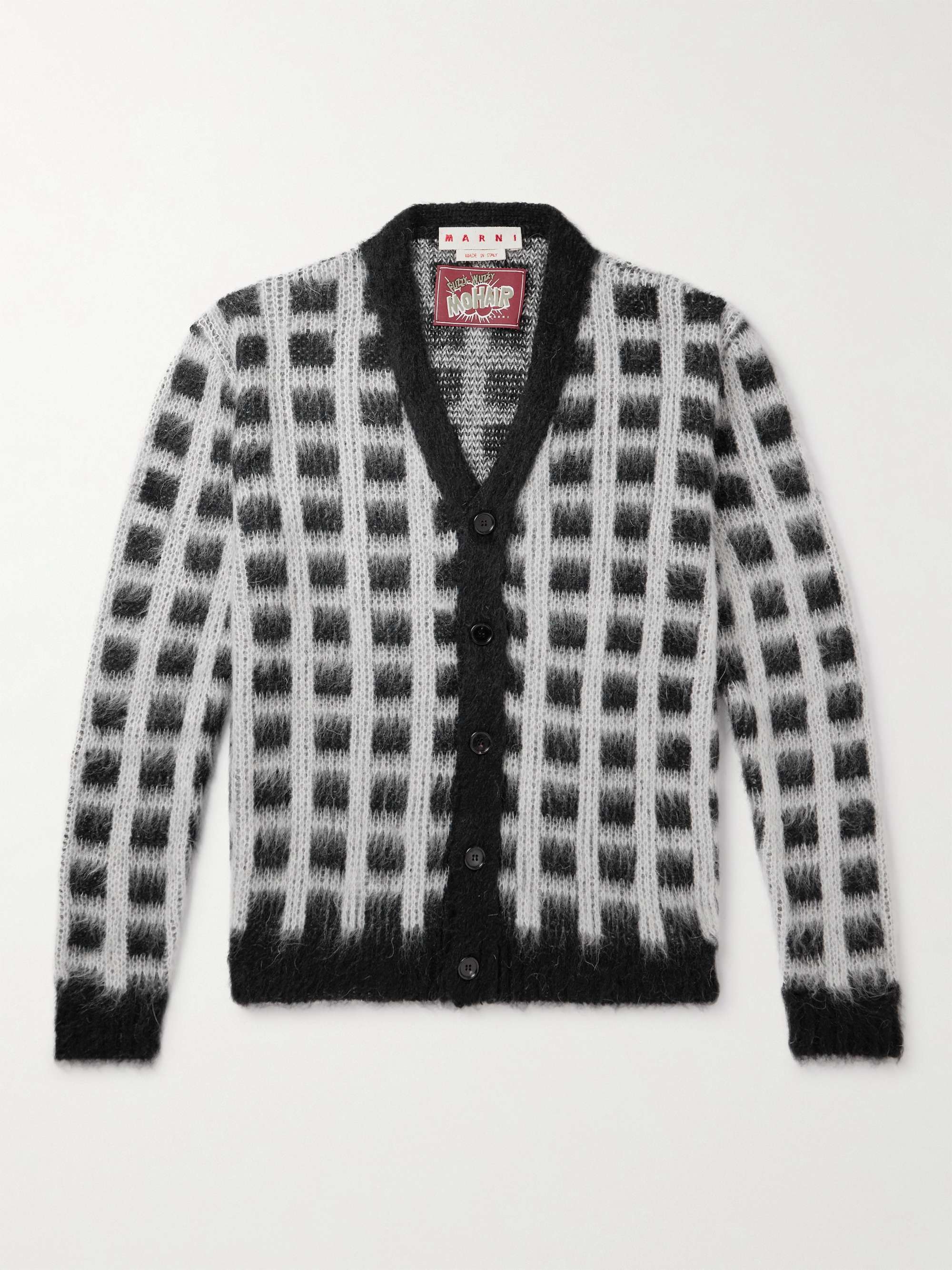 Mens black and white clearance cardigan