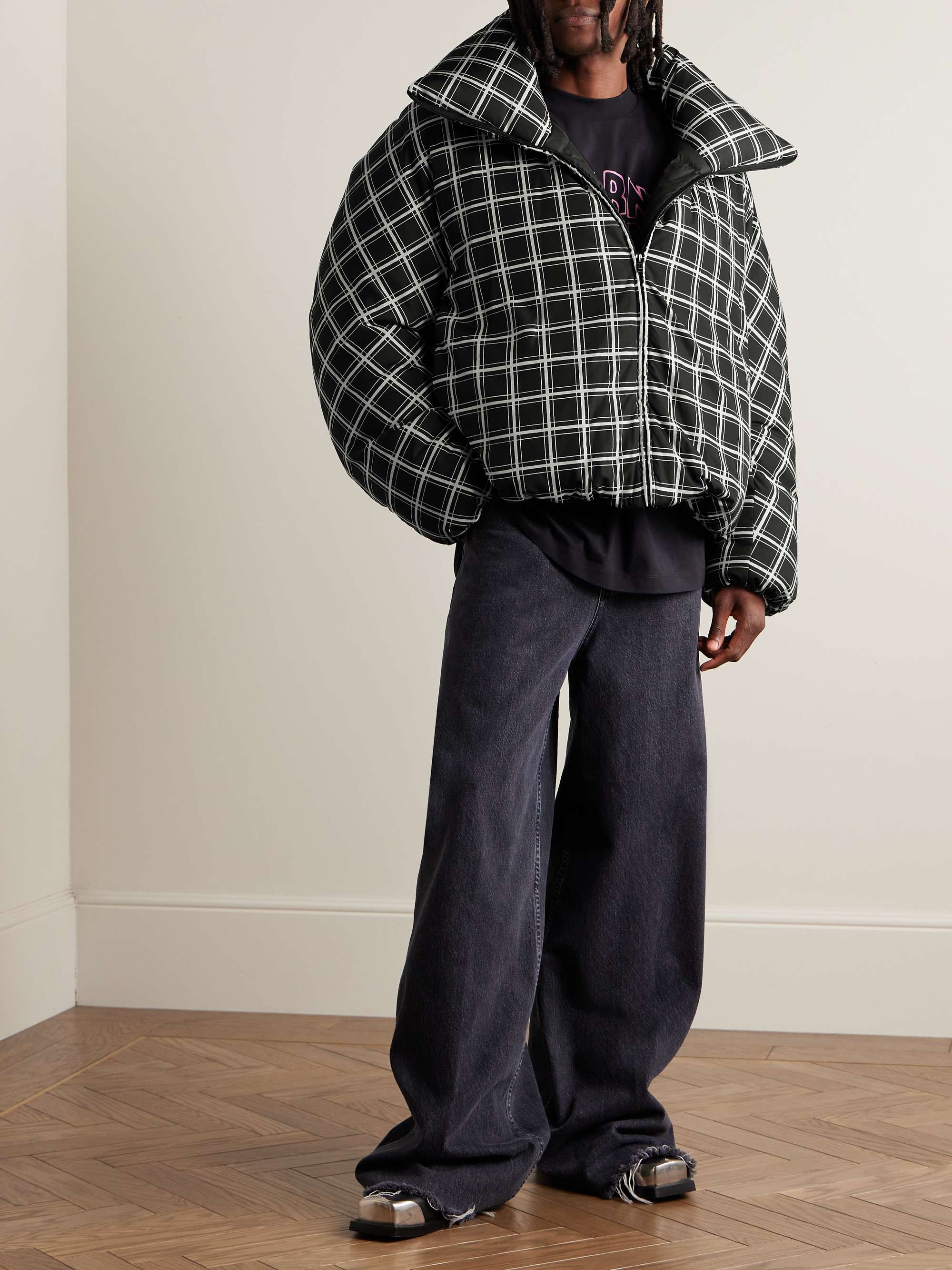 MARNI + Dingyun Zhang Oversized Checked Shell Down Jacket for Men | MR ...