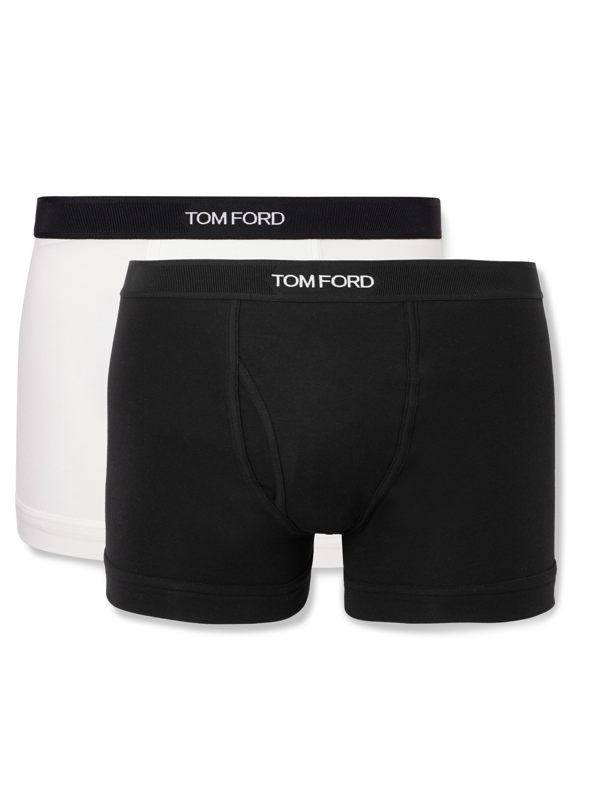 Shop Tom Ford Two-pack Stretch-cotton Jersey Boxer Briefs In Multi