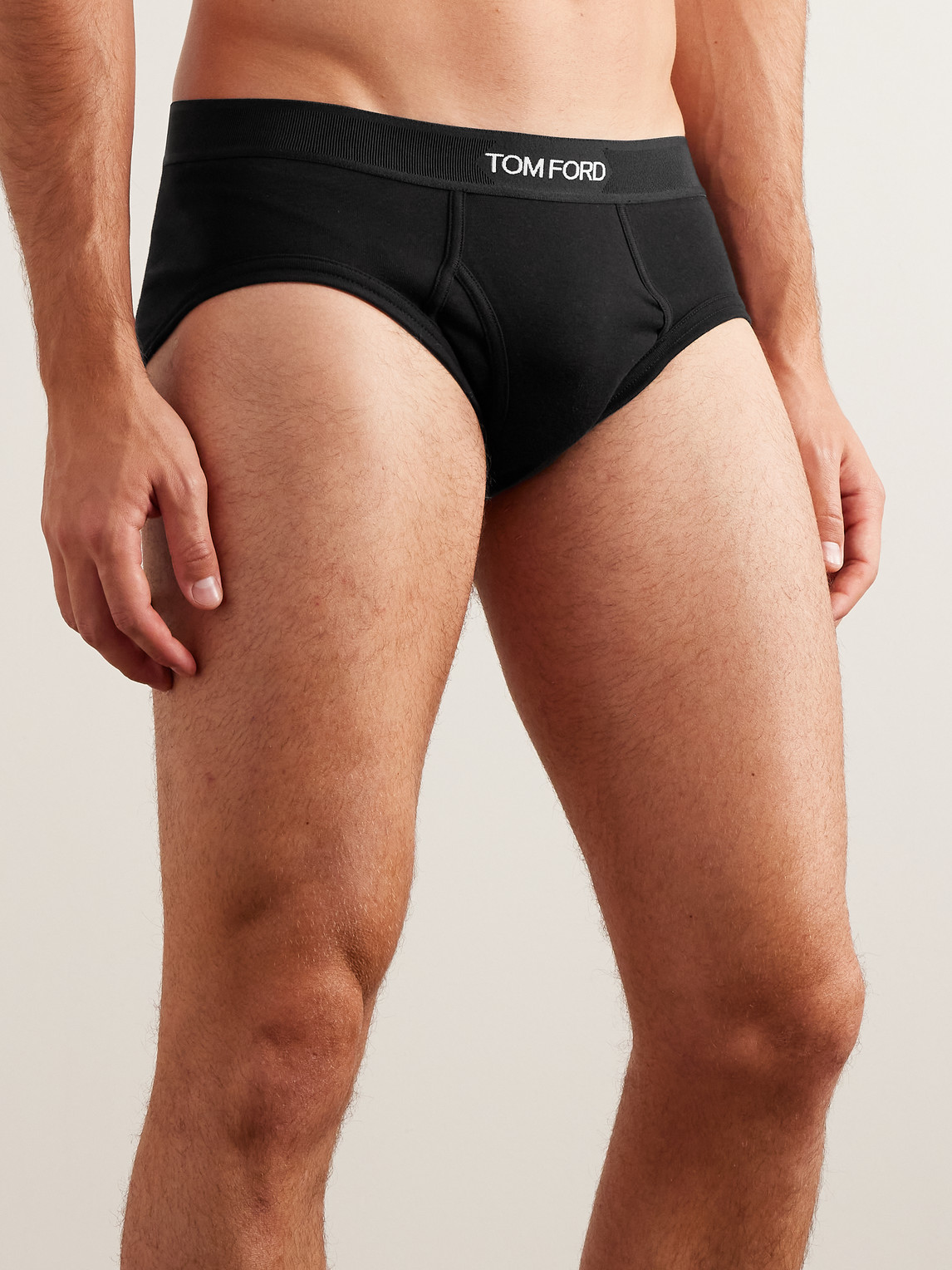 Shop Tom Ford Two-pack Stretch-cotton And Modal-blend Briefs In Multi