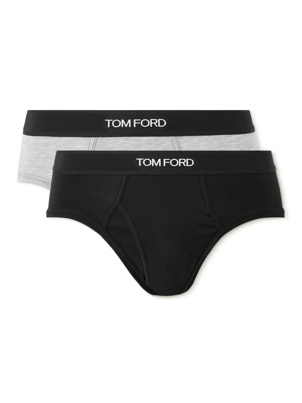 Two-Pack Stretch-Cotton and Modal-Blend Briefs