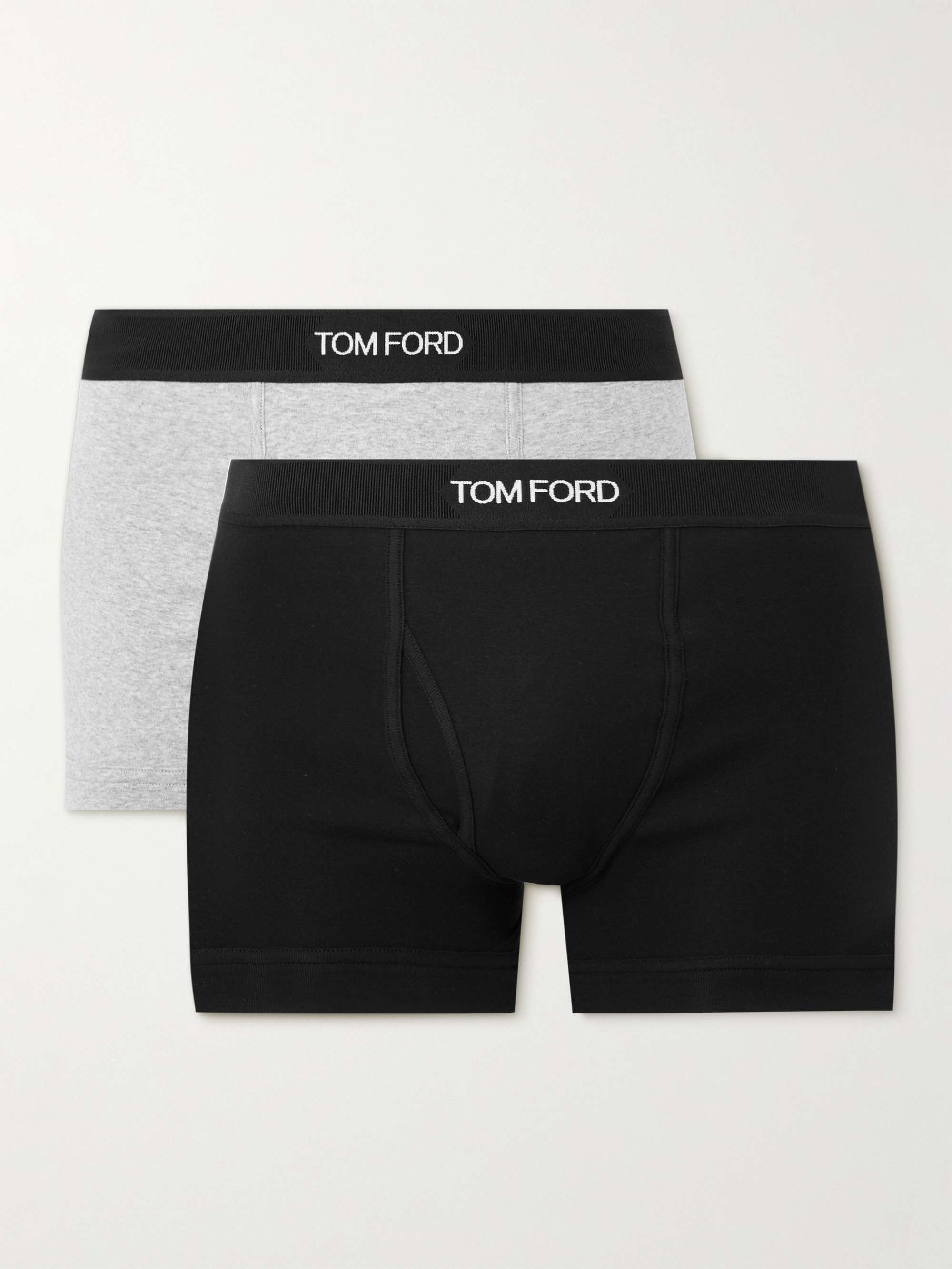 Two-Pack Stretch-Cotton Jersey Boxer Briefs