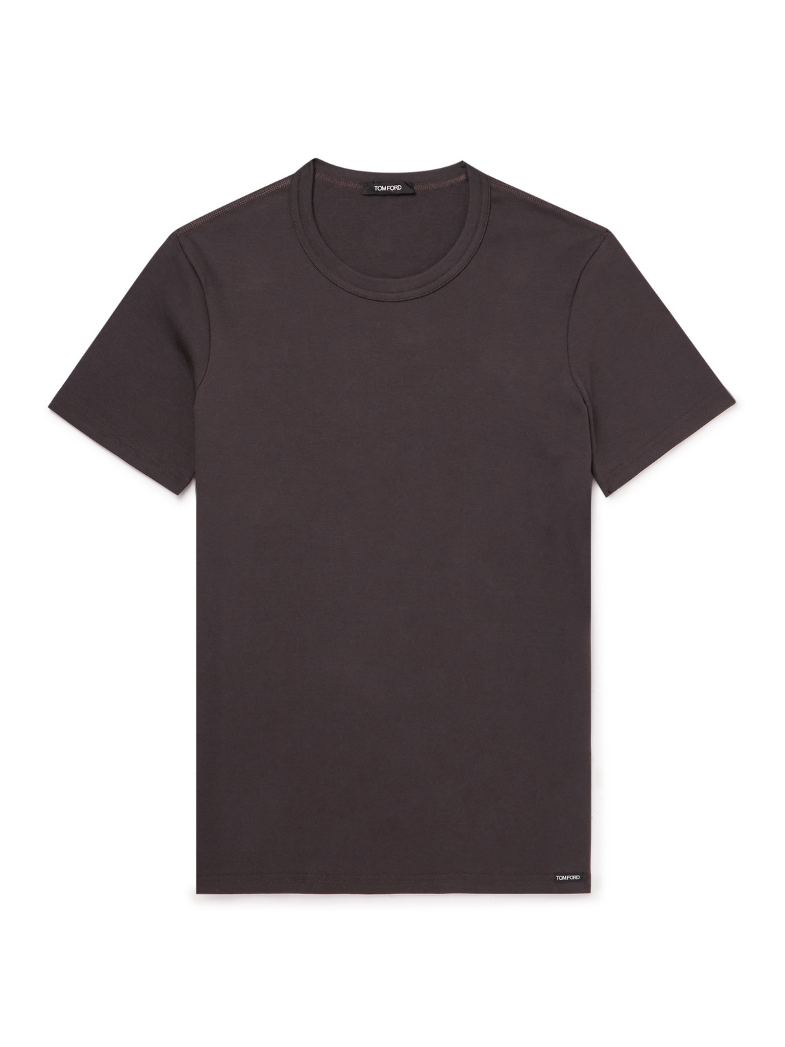 Tom Ford Plain Cotton Undershirt In Gray
