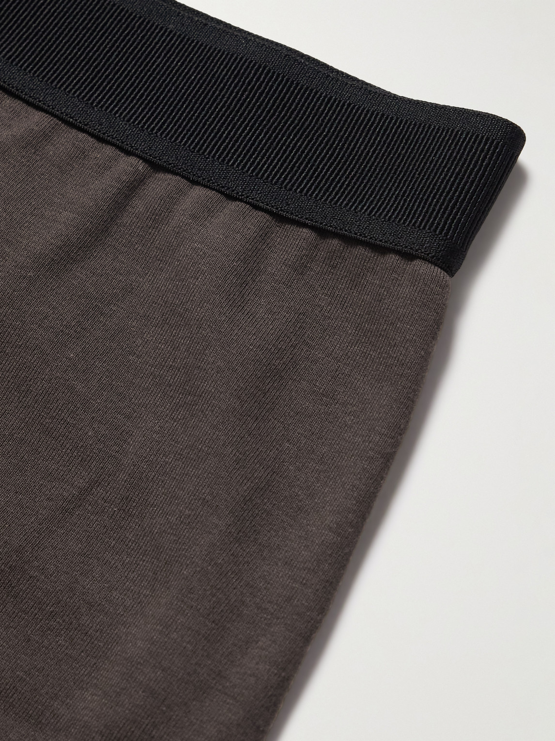 Tom Ford Logo-waistband Cotton Boxers In Brown