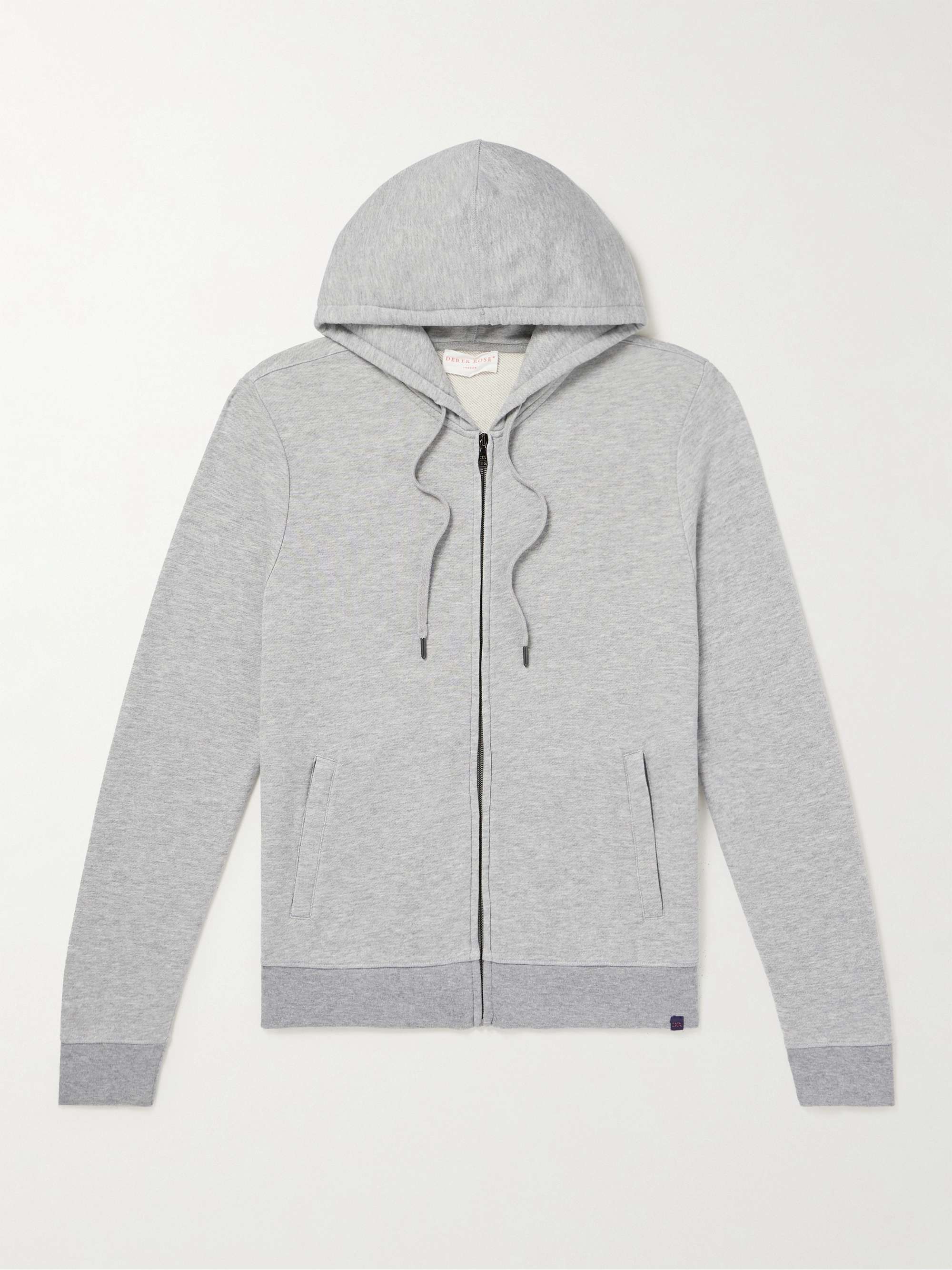 Quinn Cotton and Modal Blend Jersey Zip Up Hoodie