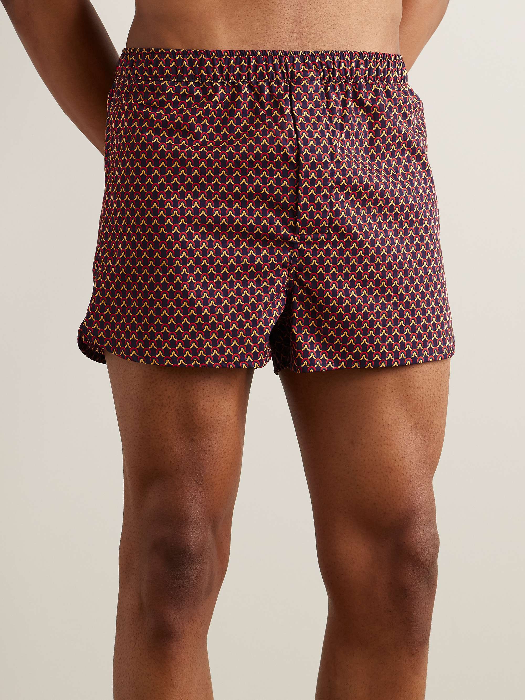 DEREK ROSE Ledbury 65 SlimFit Printed CottonPoplin Boxer Shorts for
