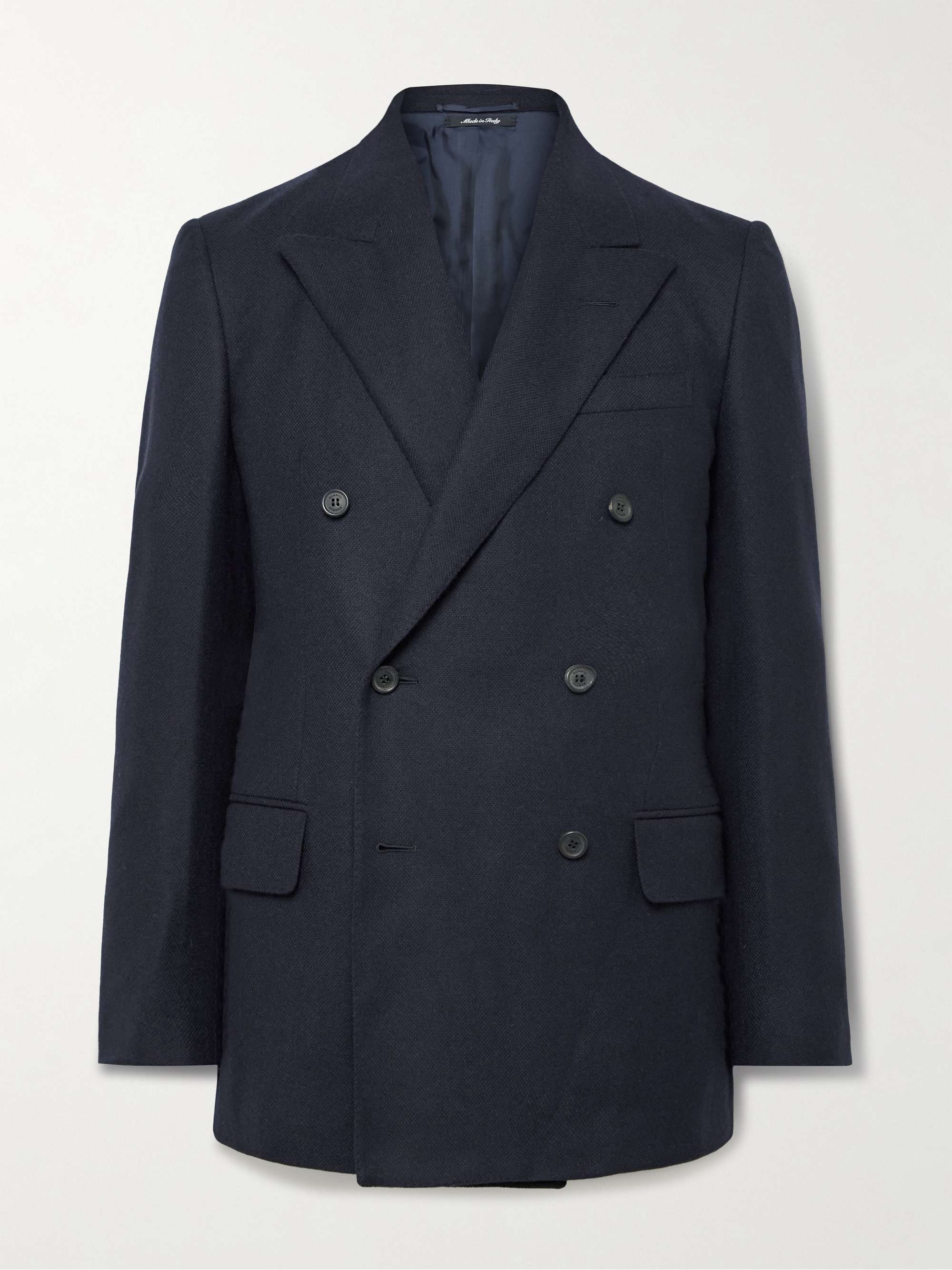 DUNHILL Double-Breasted Wool and Cashmere-Blend Blazer for Men | MR PORTER