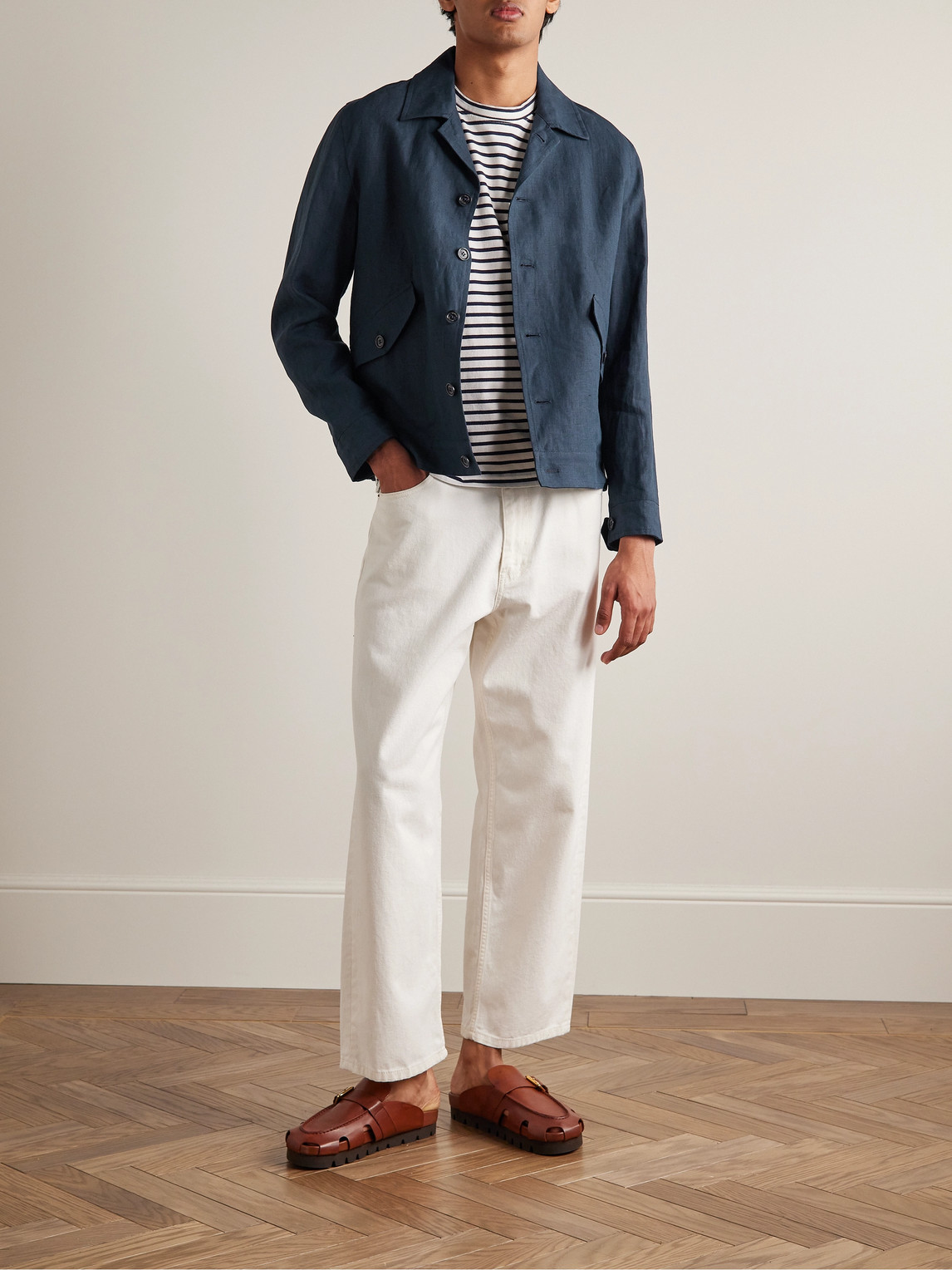 Linen Jacket Valstarino Navy Valstar Unlined Valstarino Italian