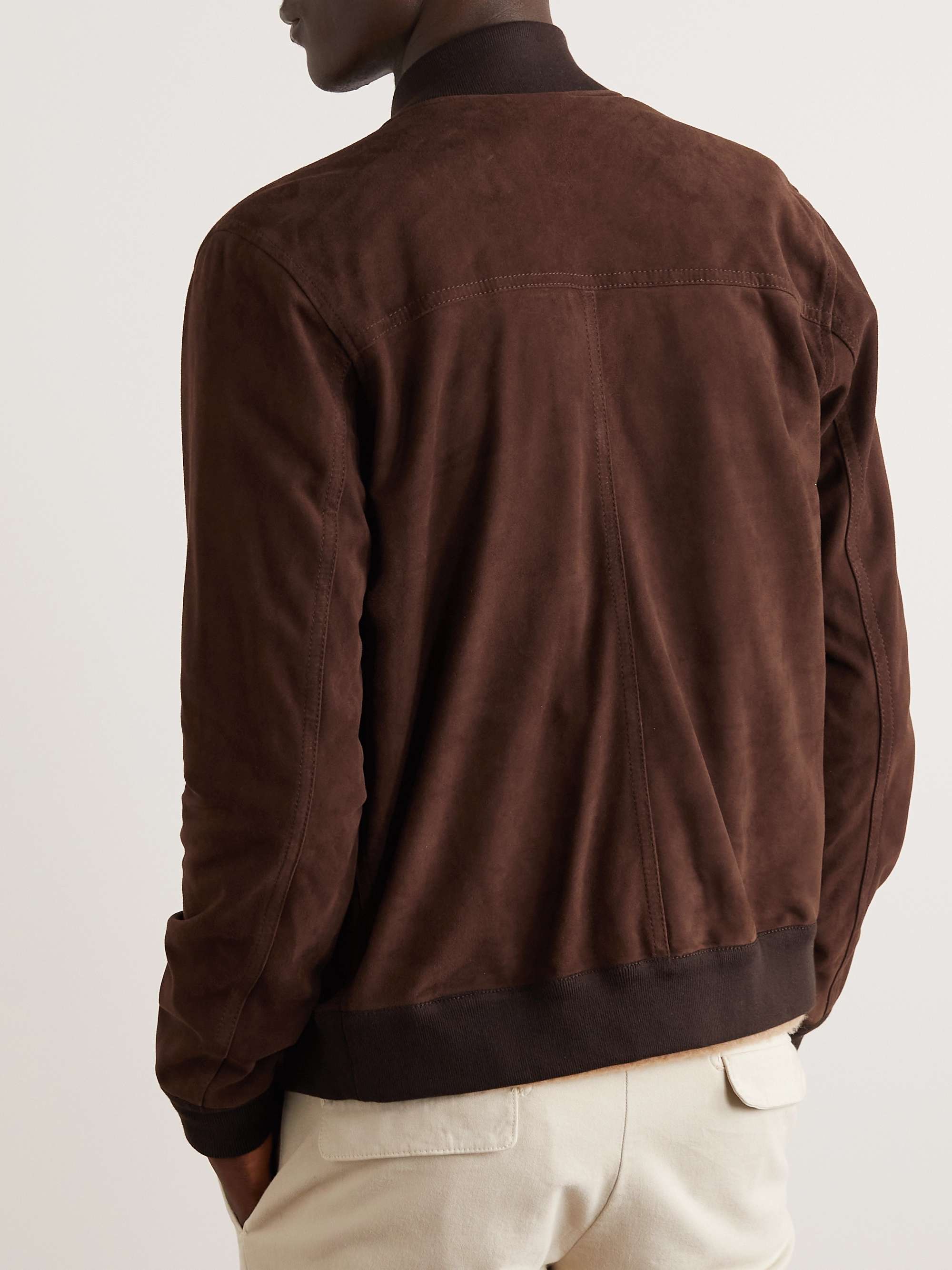 VALSTAR Valstarino Suede Bomber Jacket for Men | MR PORTER