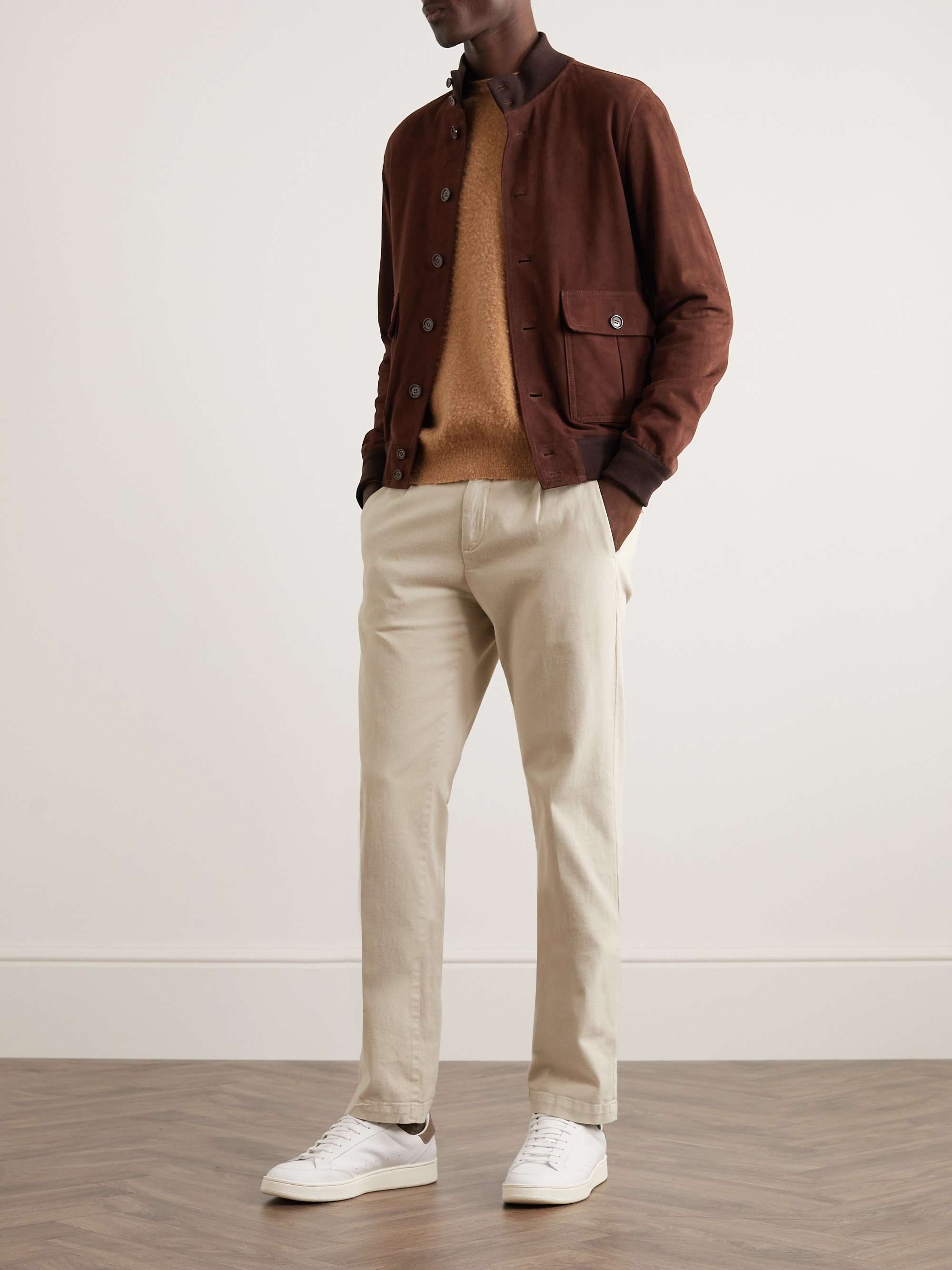 VALSTAR Valstarino Suede Bomber Jacket for Men | MR PORTER