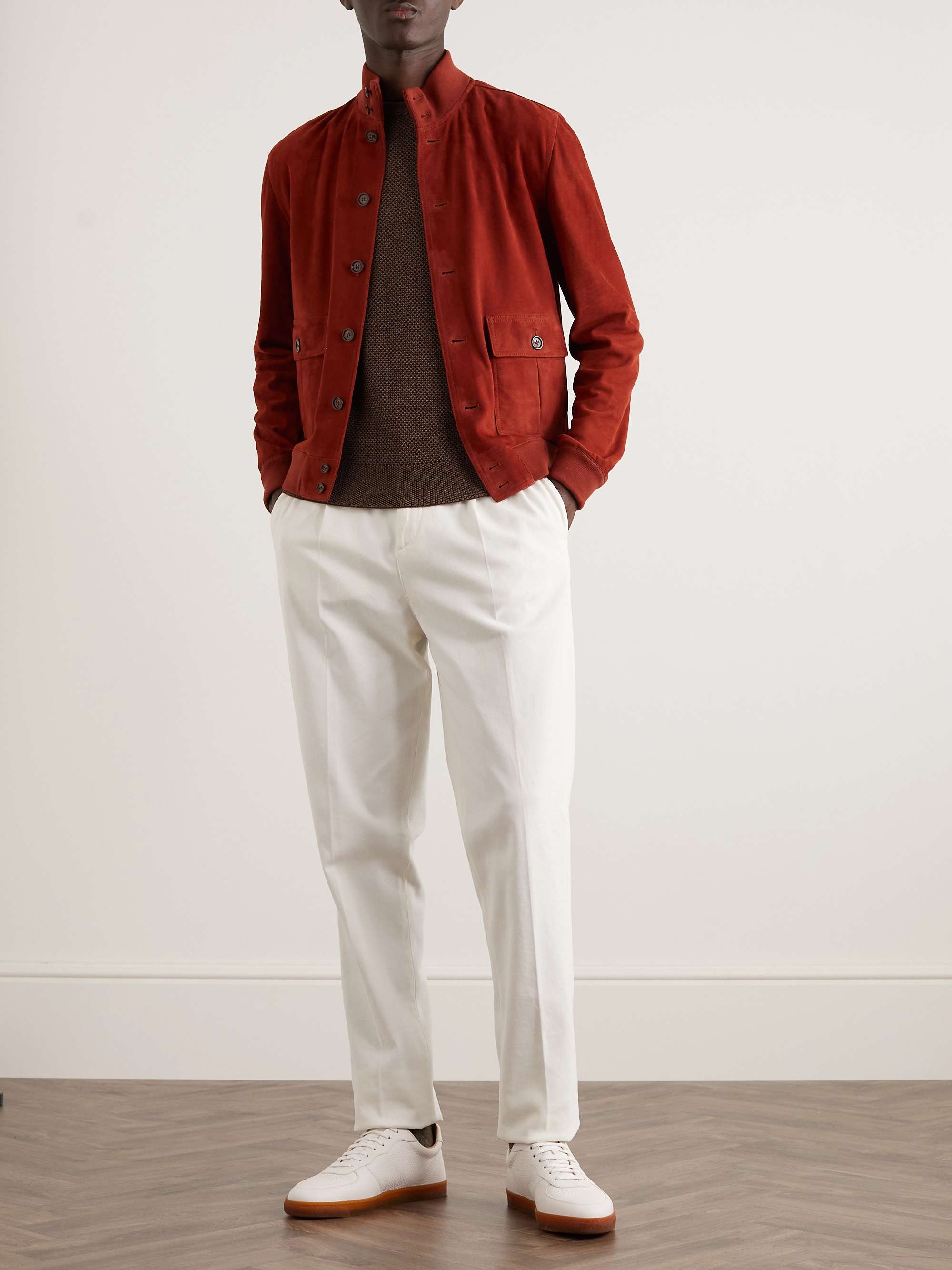 VALSTAR Valstarino Suede Bomber Jacket for Men | MR PORTER