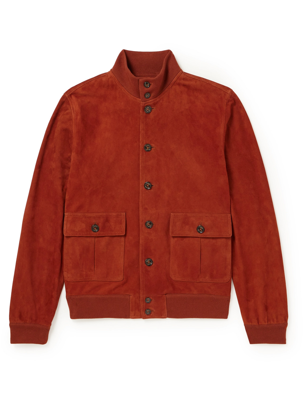 Valstar Ino Suede Bomber Jacket In Red