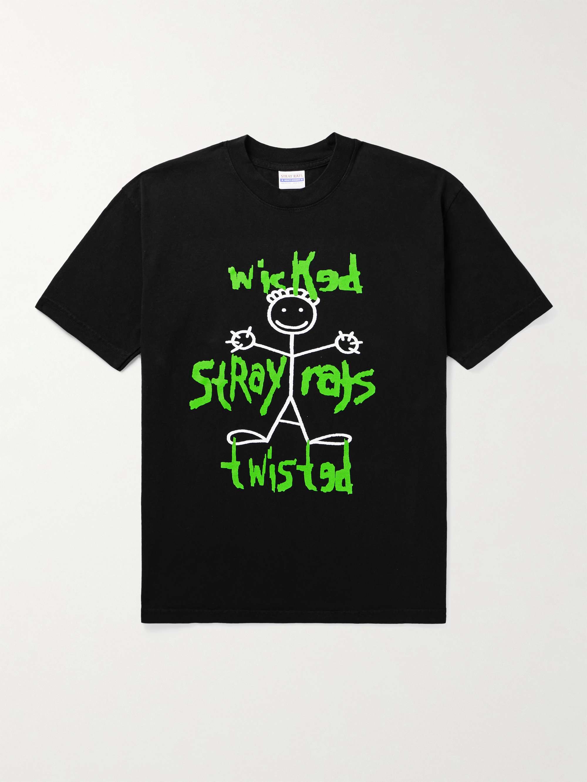 Wicked Twisted Printed Cotton-Jersey T-Shirt