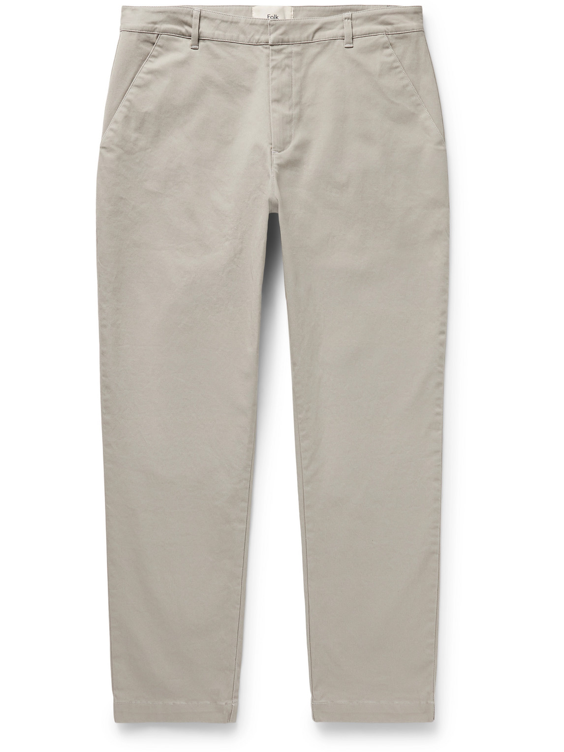 Tapered Stretch-Cotton Trousers