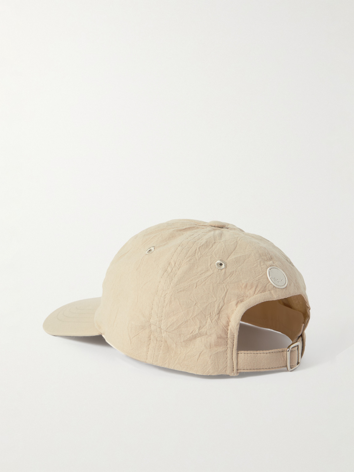 Folk Crinkled Cotton-canvas Baseball Cap In Neutrals