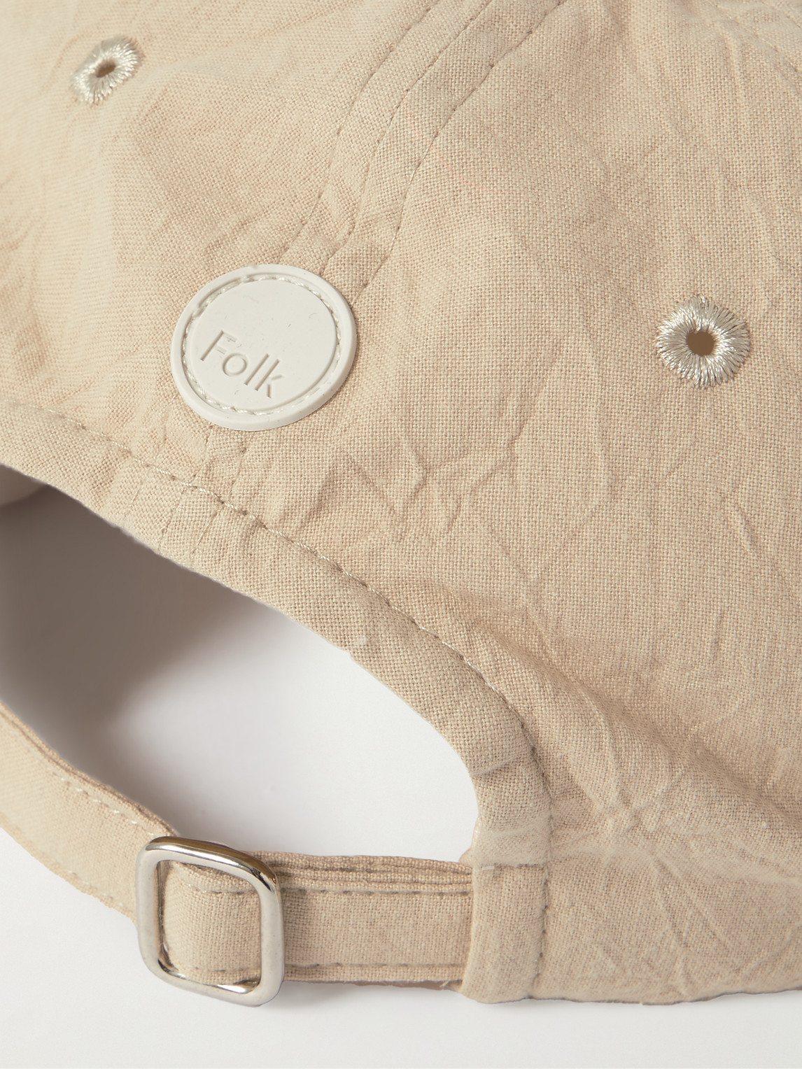 Shop Folk Crinkled Cotton-canvas Baseball Cap In Neutrals