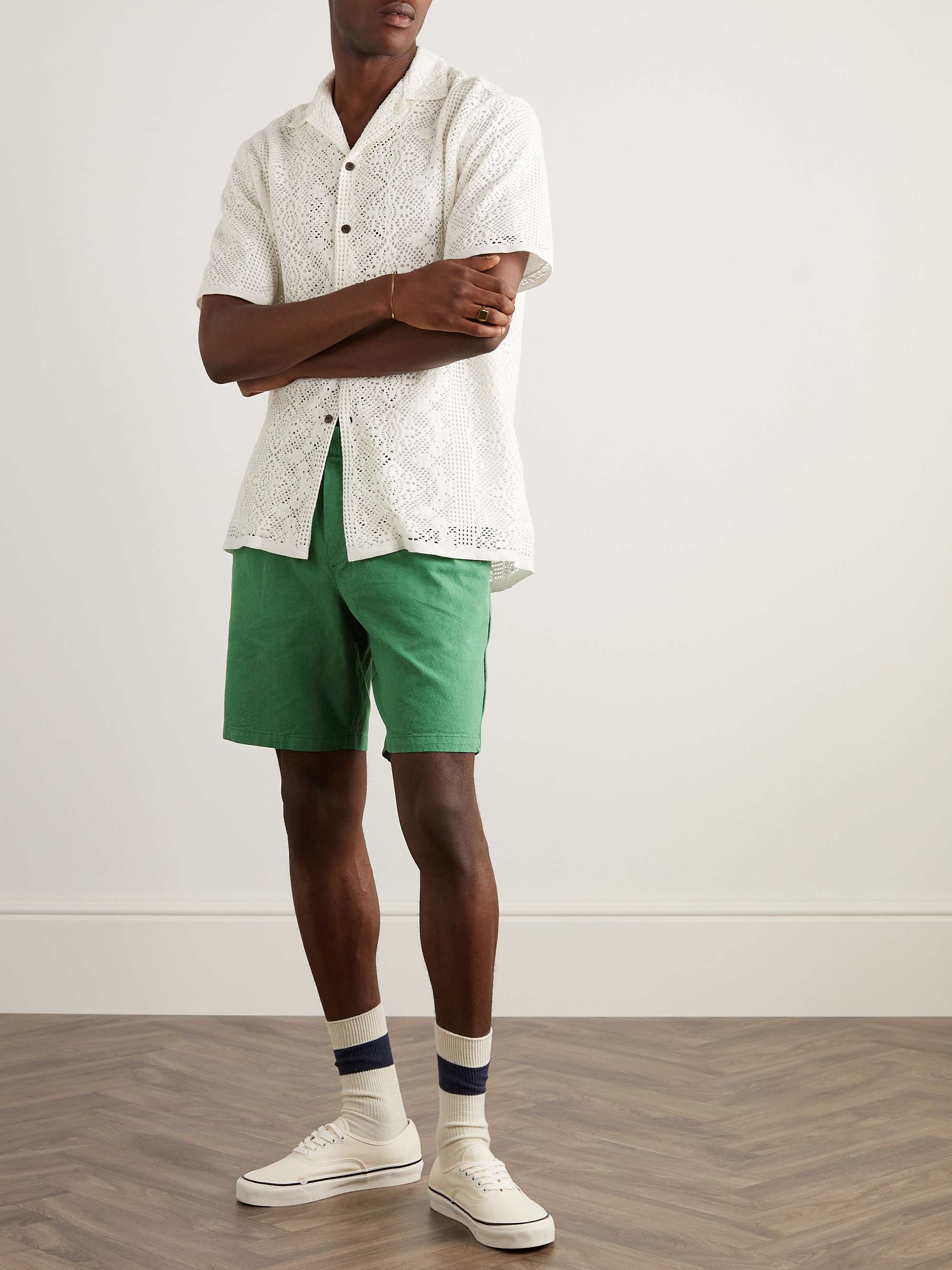 FOLK Assembly Wide-Leg Linen and Cotton-Blend Shorts for Men | MR PORTER