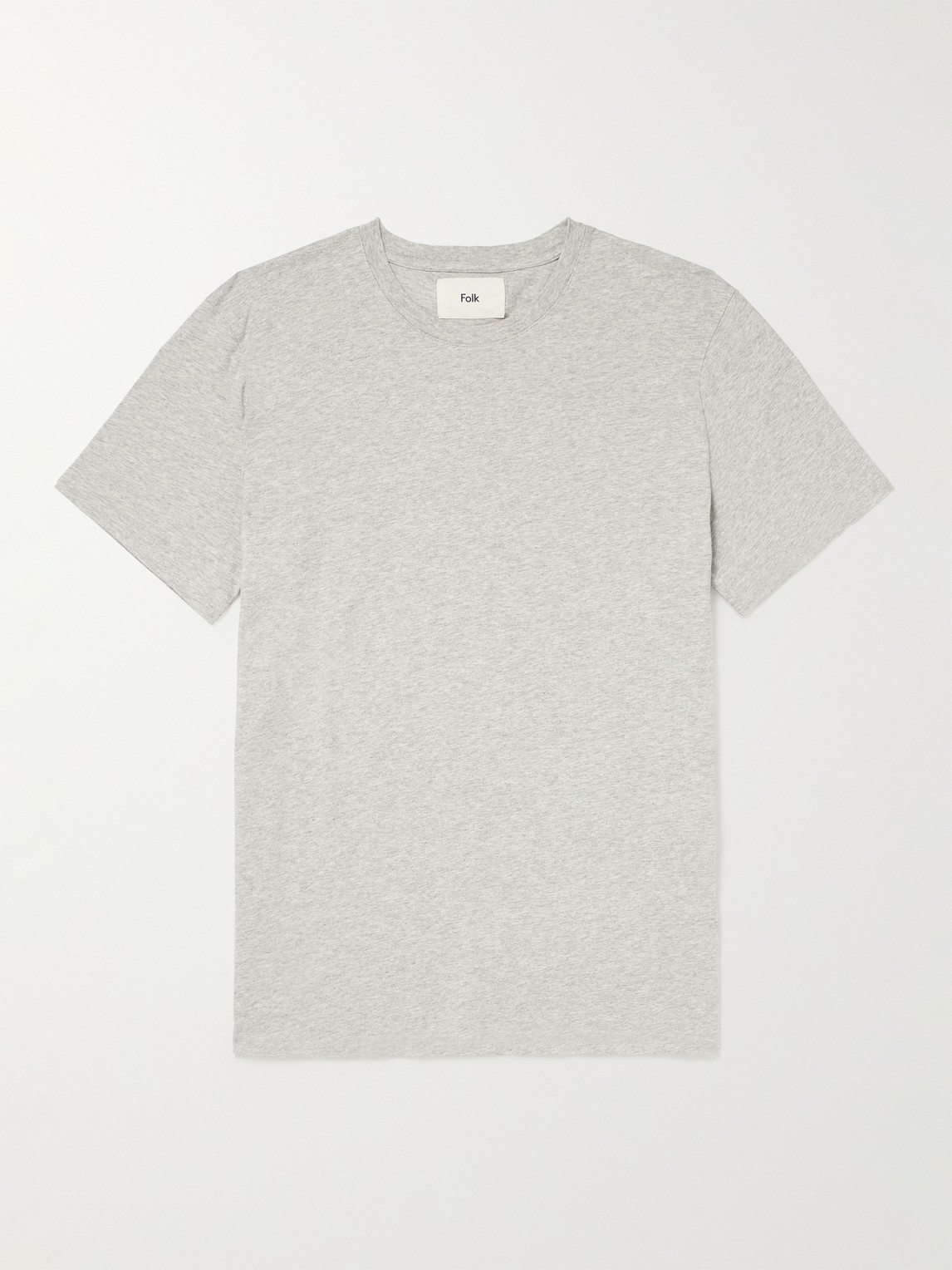 Folk Assembly Cotton-jersey T-shirt In Gray