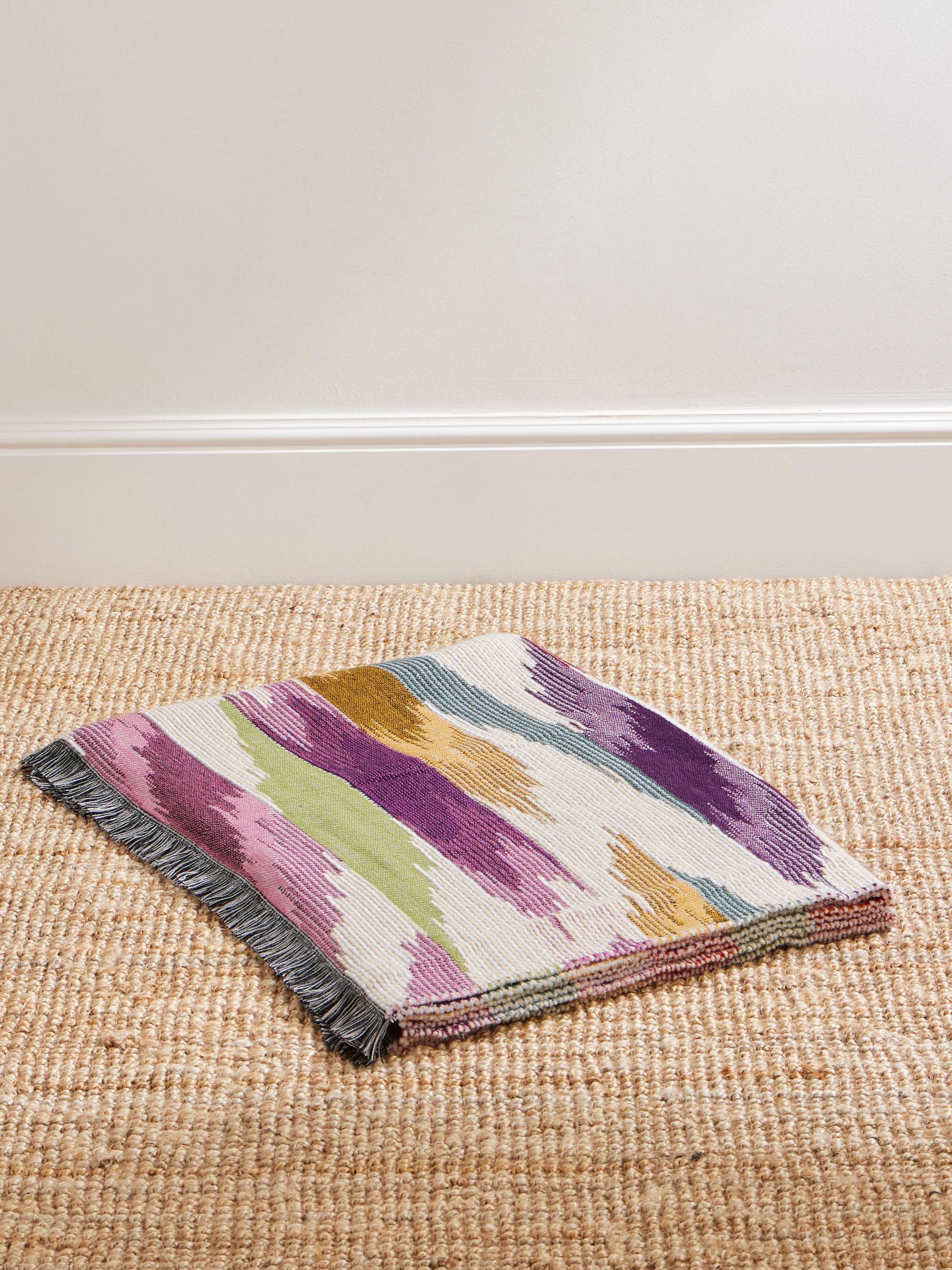 Missoni Kids logo-jacquard pattern trousers - Purple