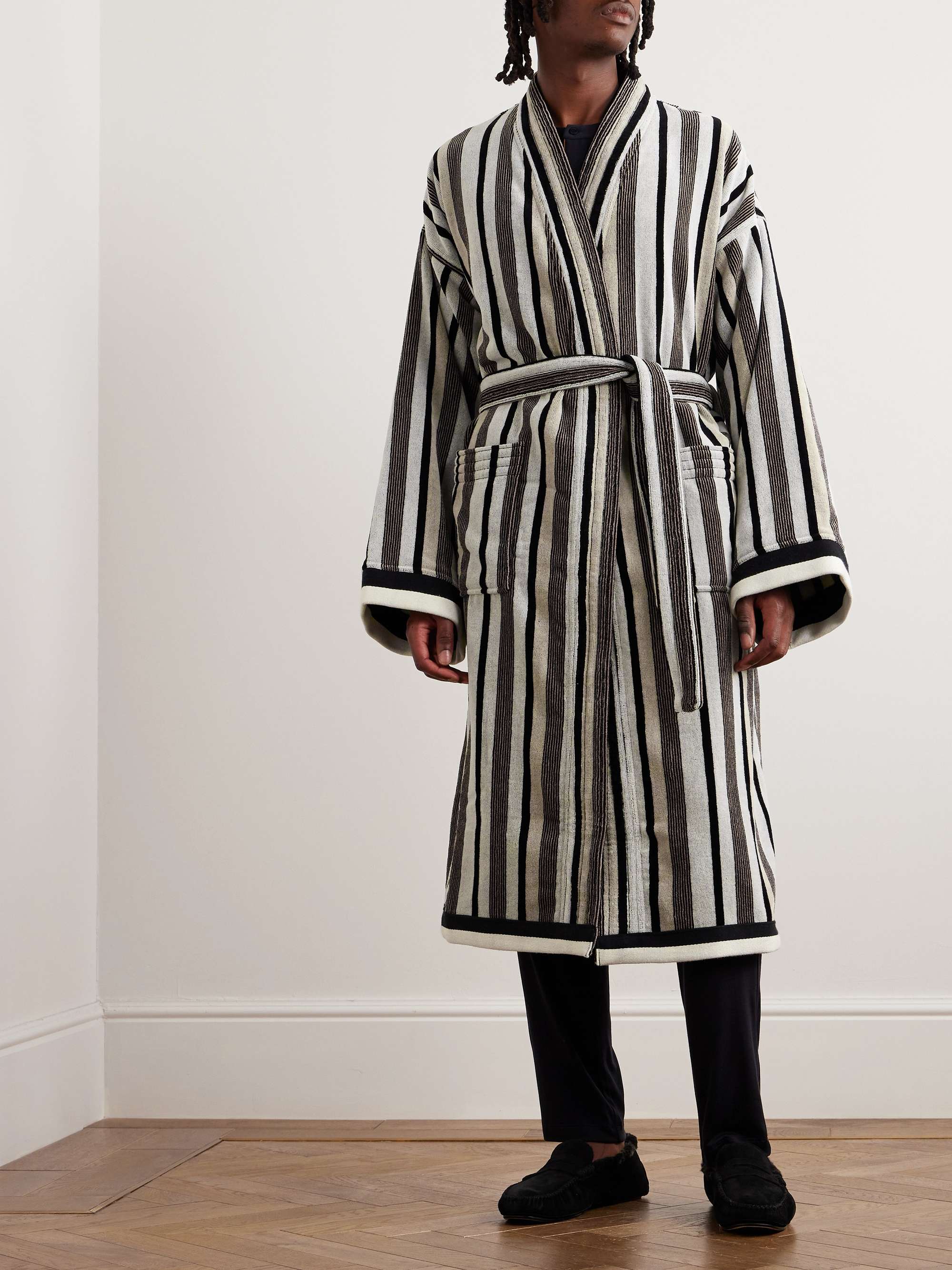 MISSONI HOME Craig Striped Cotton-Terry Jacquard Robe for Men | MR PORTER
