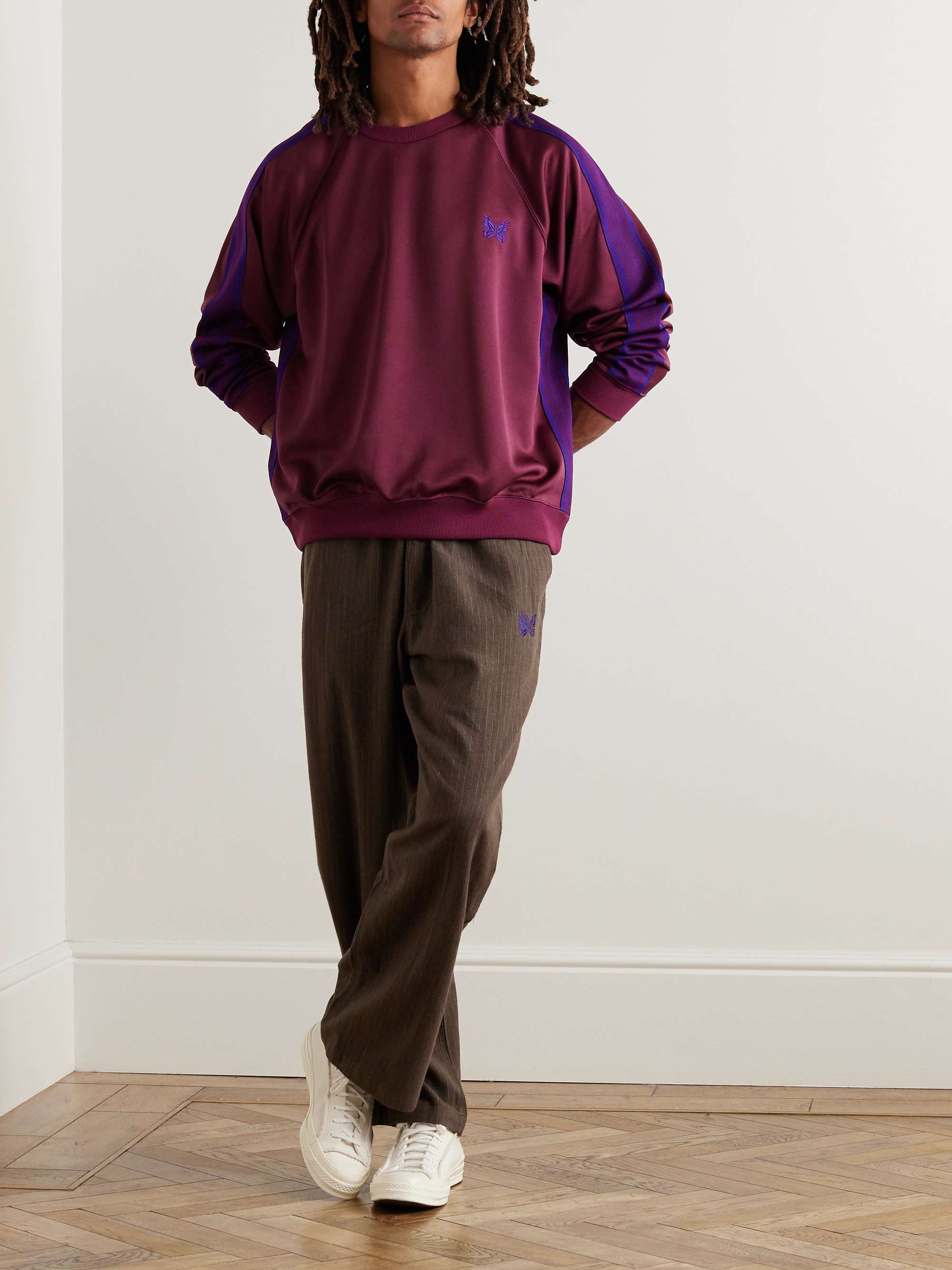 NEEDLES LogoEmbroidered Striped Jersey Sweatshirt for Men MR PORTER