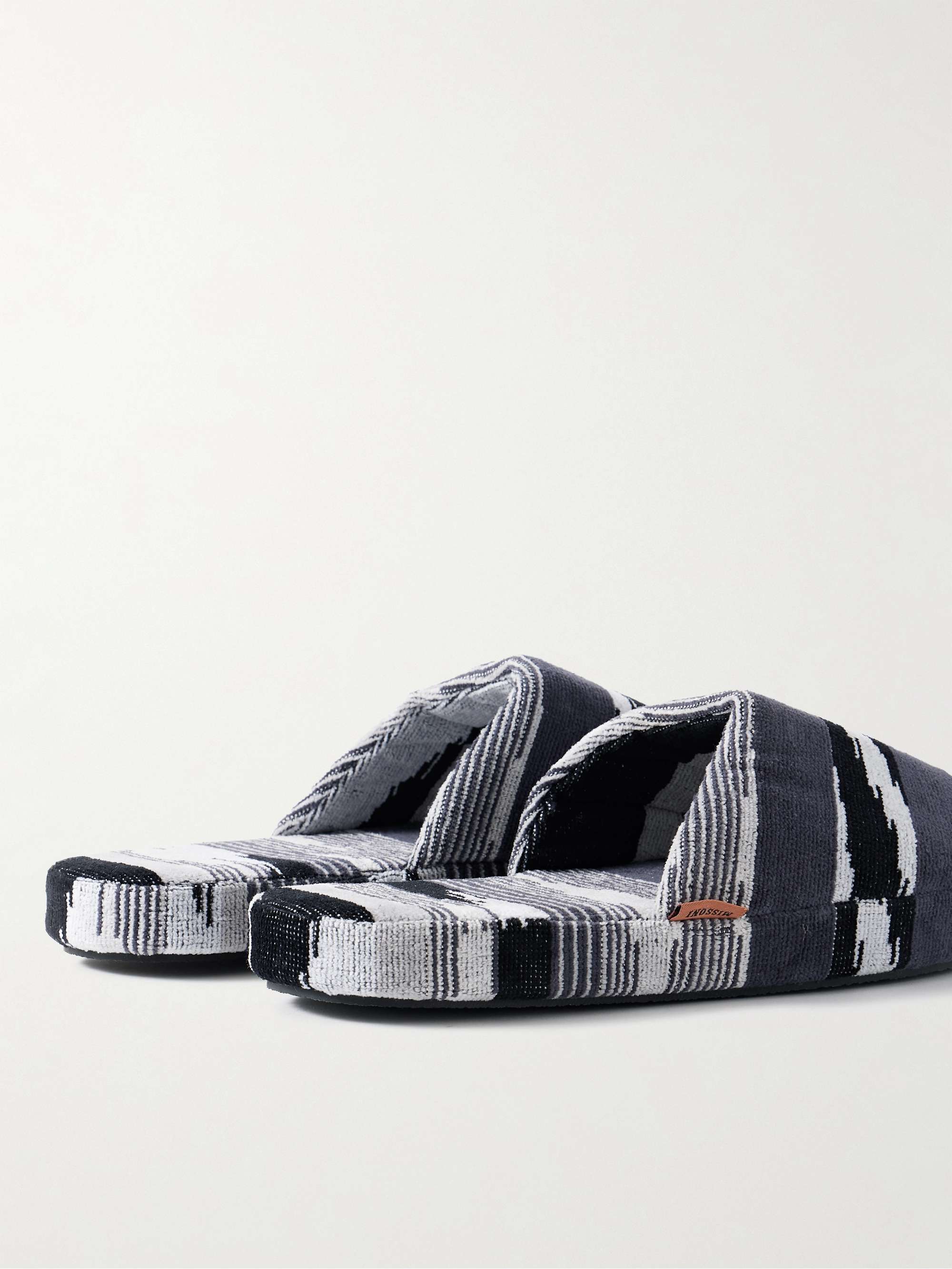 MISSONI HOME Slipper in spugna di cotone jacquard Clint