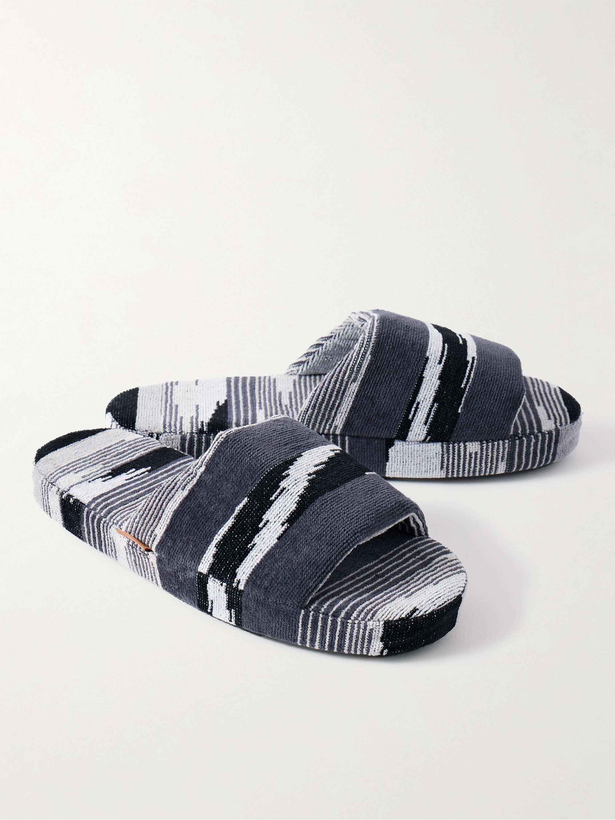 MISSONI HOME Slipper in spugna di cotone jacquard Clint