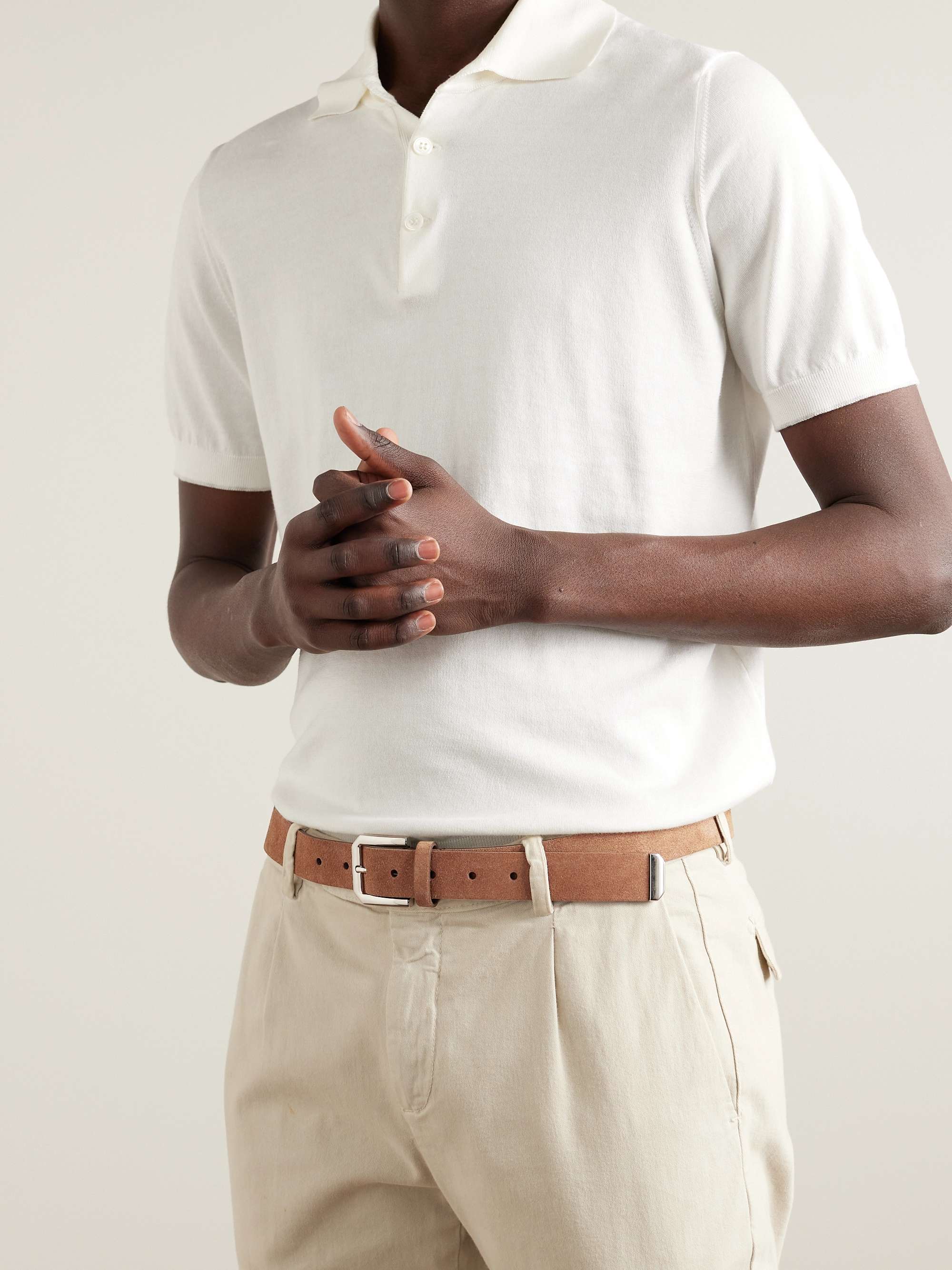 BRUNELLO CUCINELLI 3cm Suede Belt