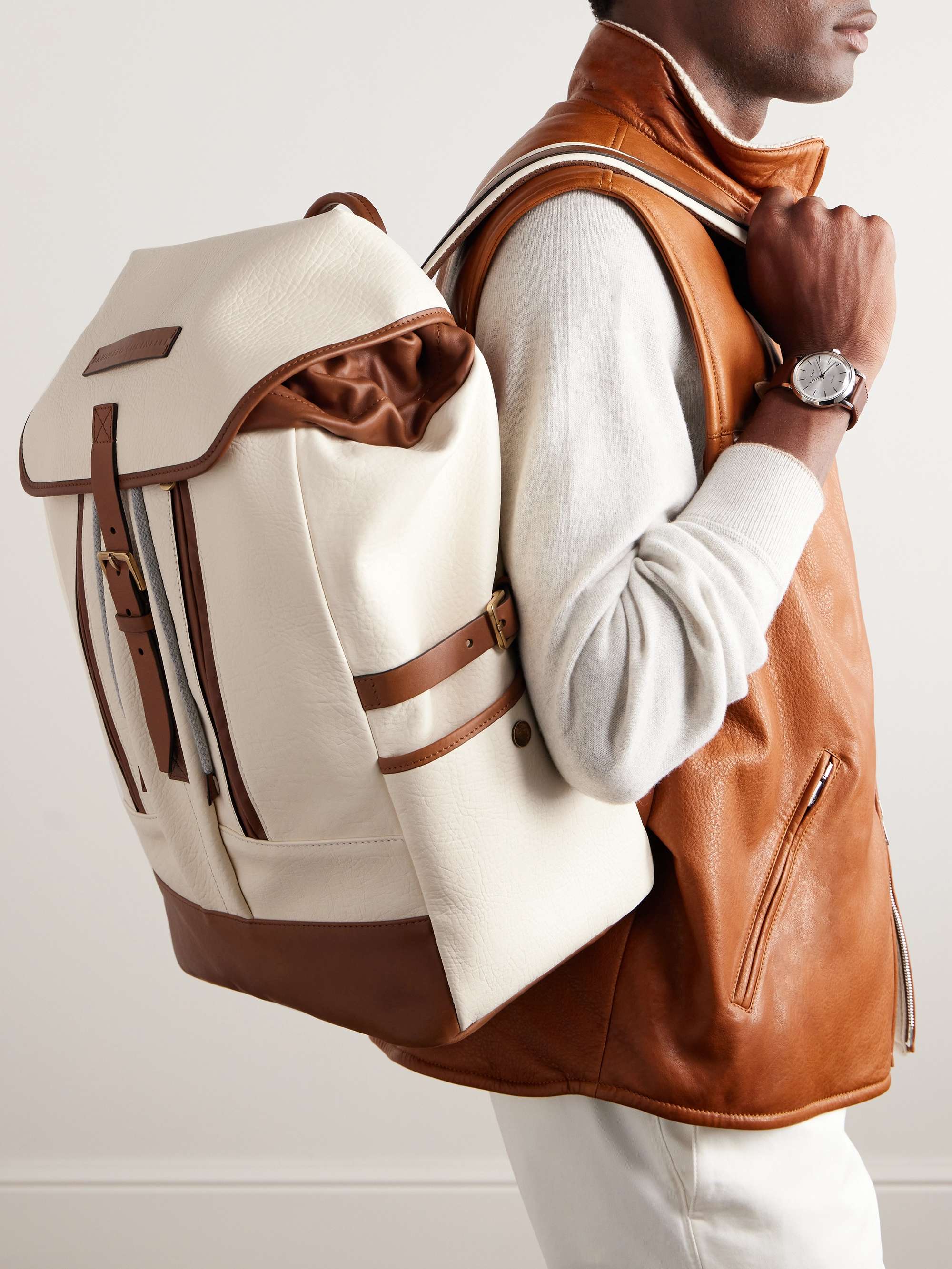 Brunello Cucinelli Buckled Leather Backpack - Farfetch